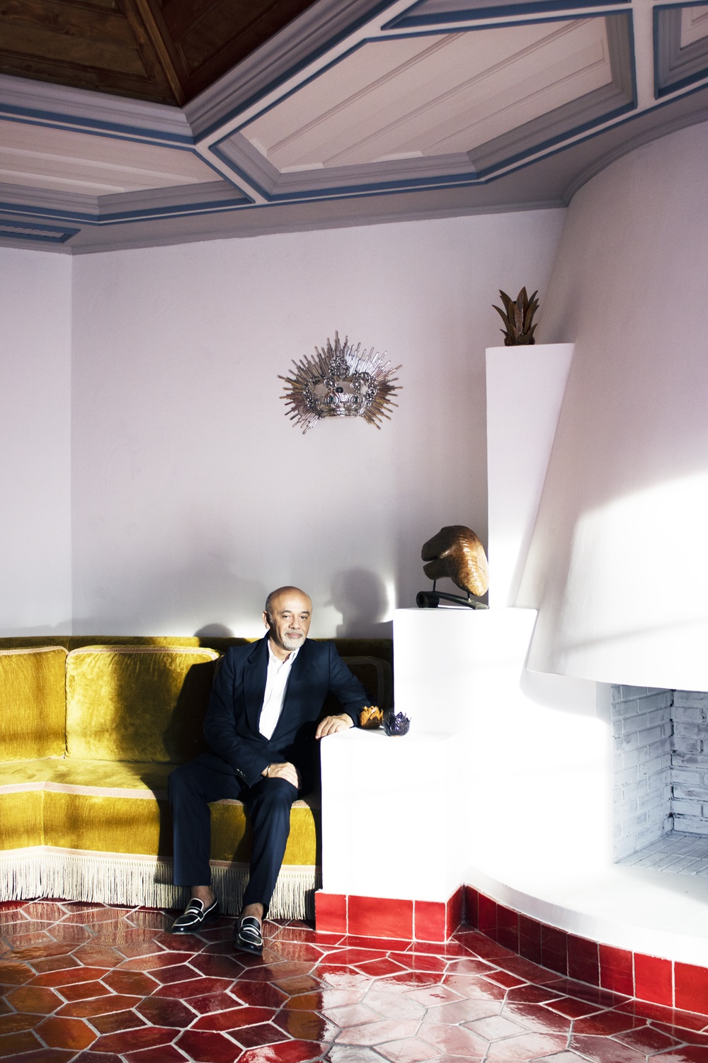 Legendary designer Christian Louboutin at his hotel Vermelho in Portugal.