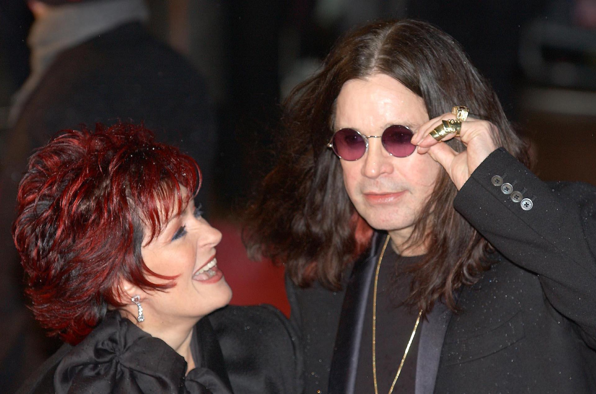 Ozzy Osbourne, 73, supported by wife Sharon, 69, in performance at