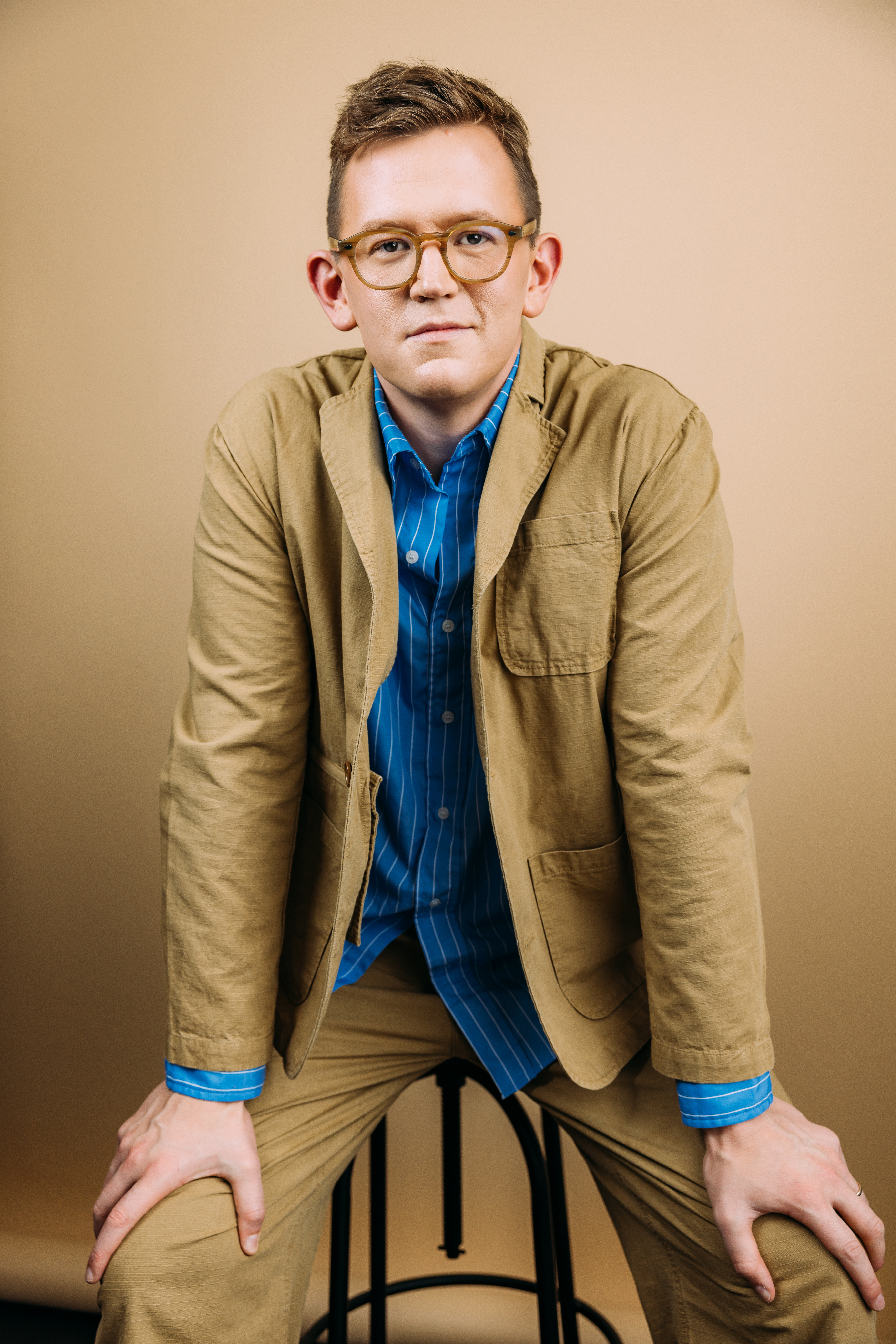 Parker hopes the suit he is being supplied with makes him look like a cool A-list celebrity. Photo / Andi Crown Photography
