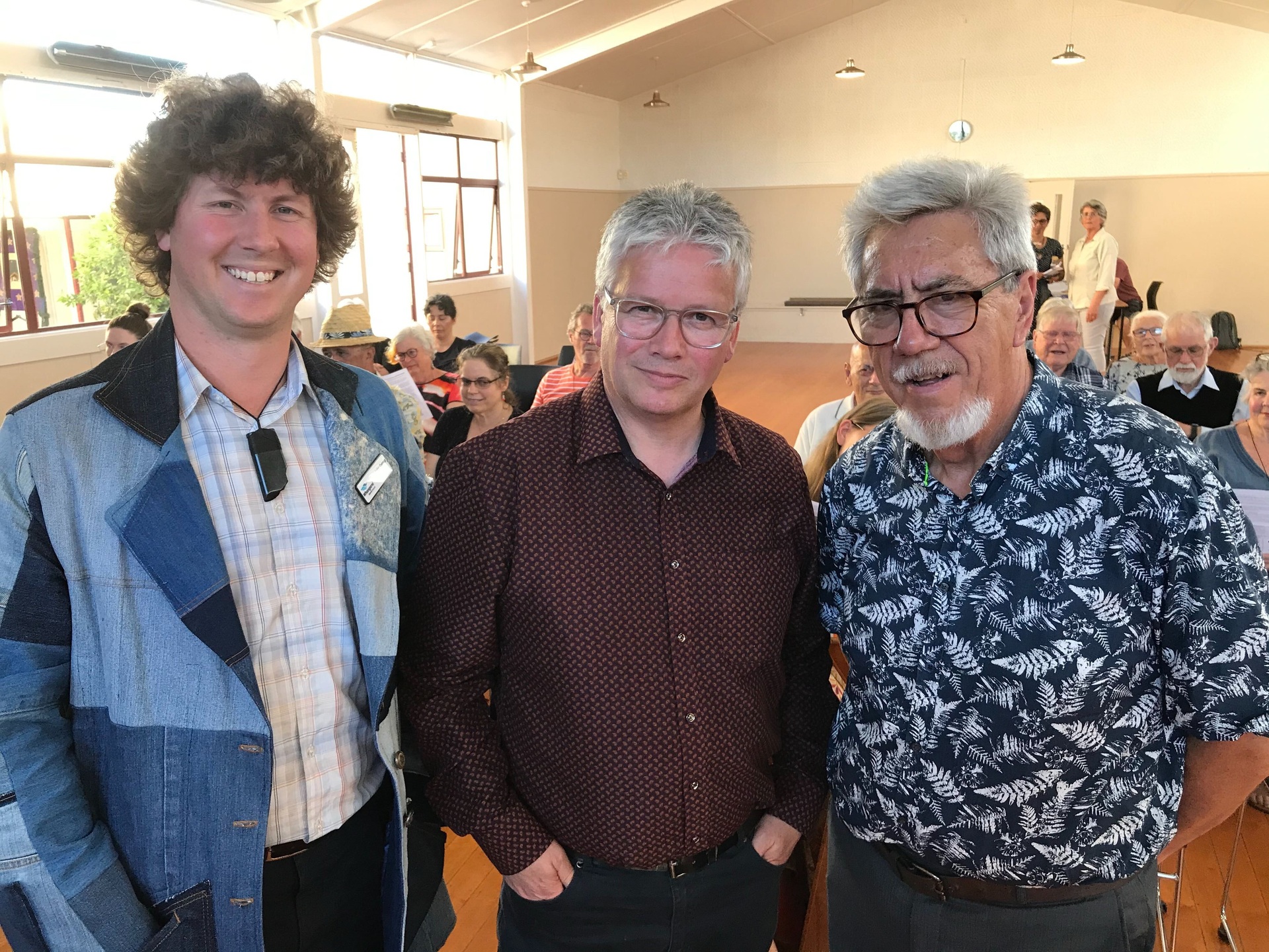 Whangārei District councillor Nick Connop, left, Māori wards campaigner Andrew Judd and Mike Kake, a member of Northland Regional Council's Tai Tokerau Māori Advisory Committee. Photo / Susan Botting