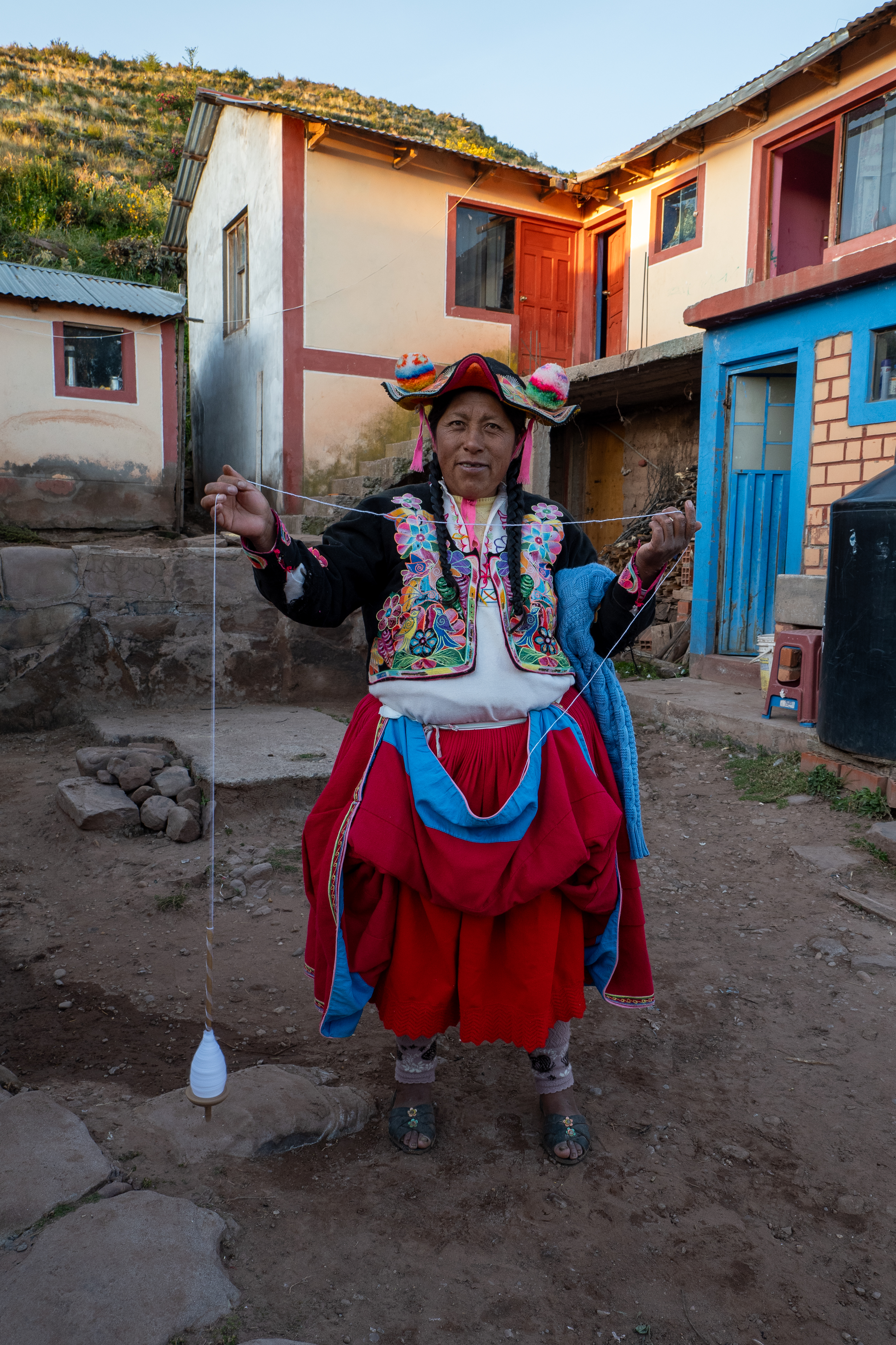 Homestay host Magdalena in the town of Llachon, Peru. Photo / Thomas Bywater