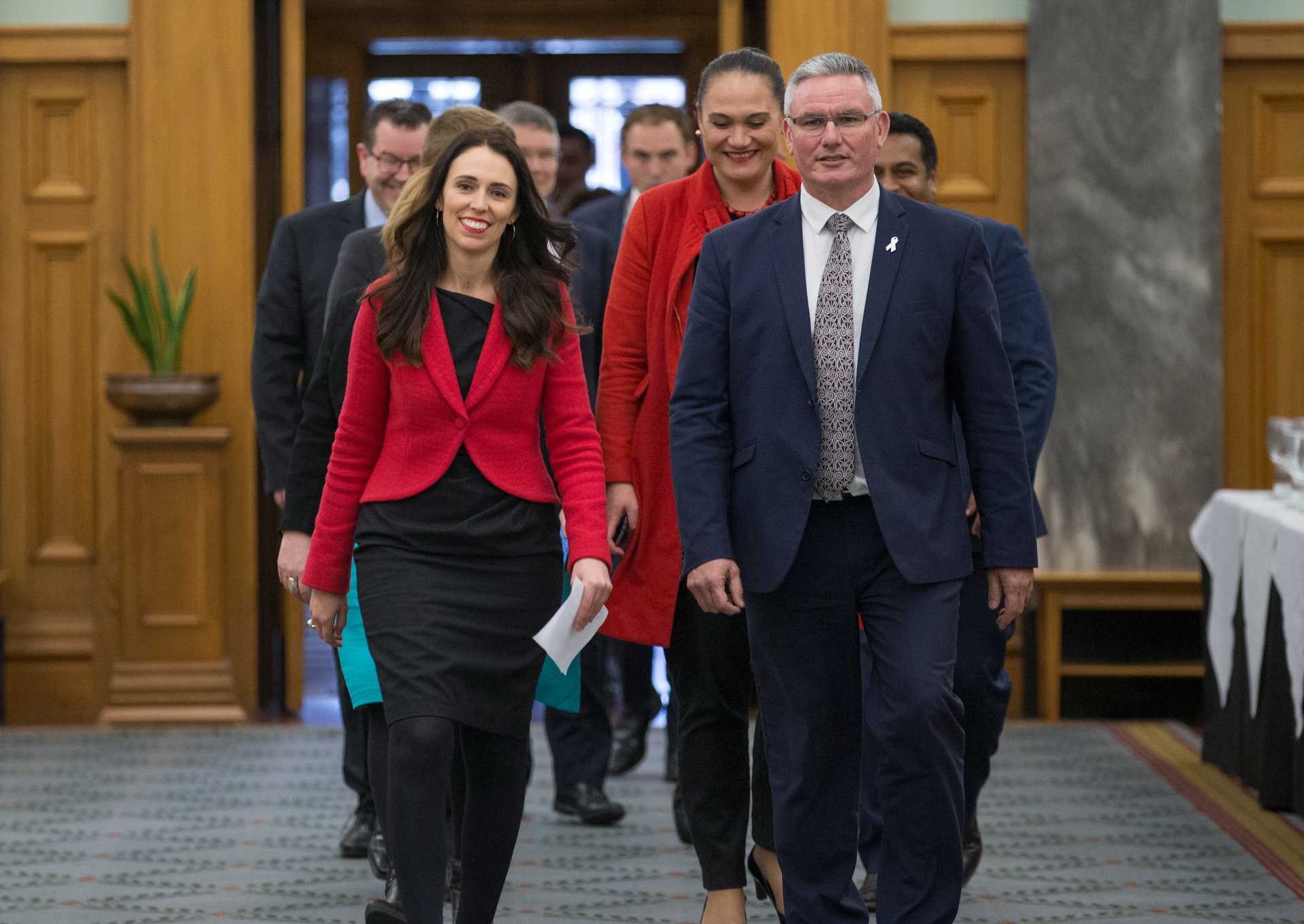 Jacinda Ardern and Kelvin Davis at Parliament after being elected Labour leader and deputy leader on August 1, 2017. Photo / Mark Mitchell