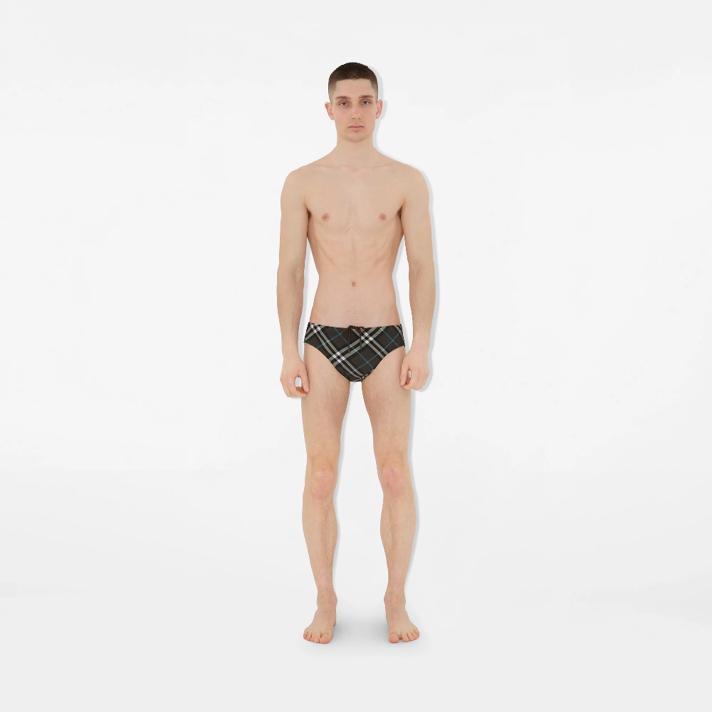 Burberry's iconic tartan check rendered on a pair of new-season briefs. 