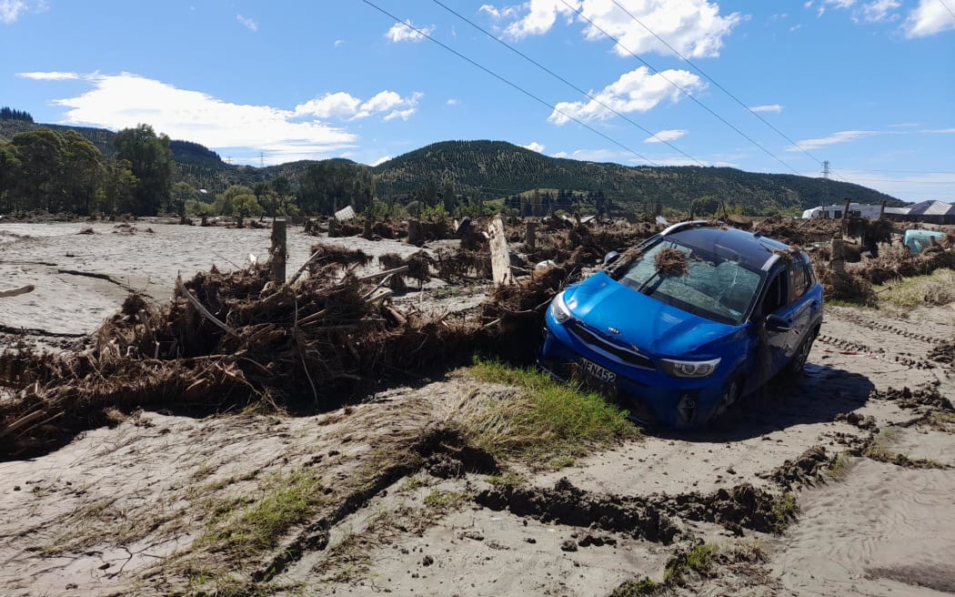 The Cyclone Gabrielle weather event was so extreme residents of Hawke's Bay had to be rescued by helicopter and boat from their roofs. Photo: RNZ / Jemima Huston