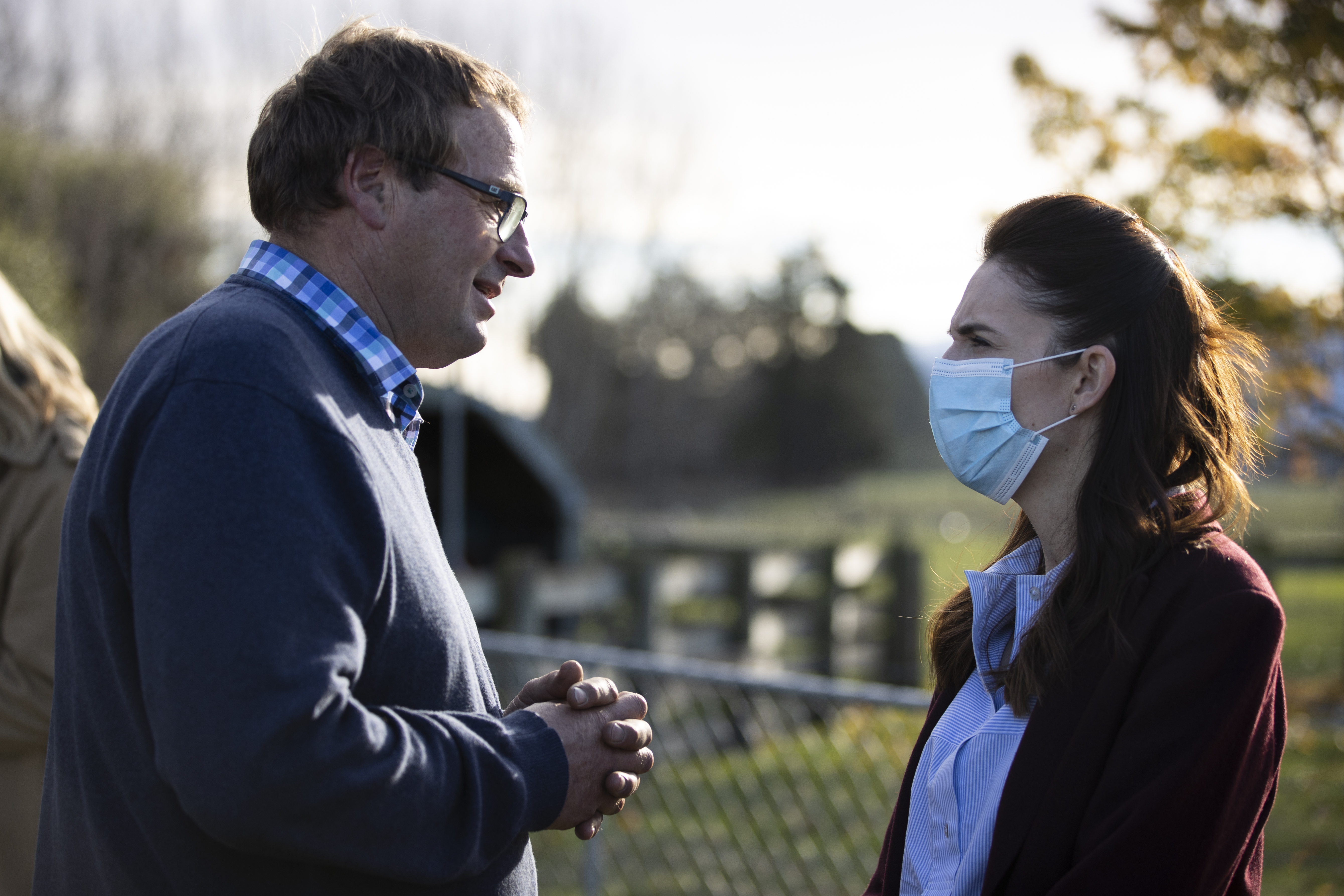 Chris Allen with then-Prime Minister Jacinda Ardern after the devastating Ashburton floods in 2021. Photo / George Heard
