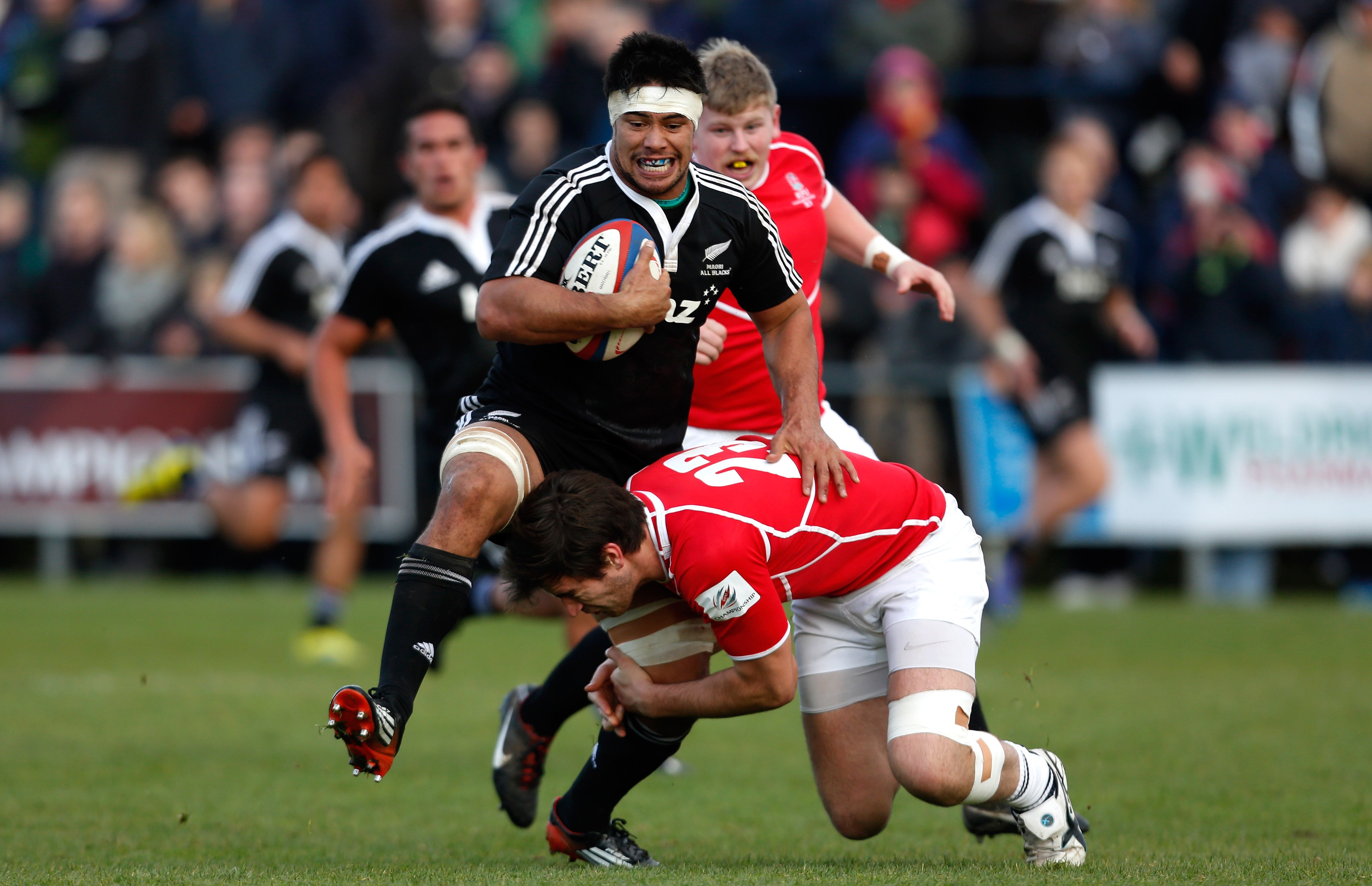 Shane Christie playing for the Māori All Blacks at Castle Park in 2012.