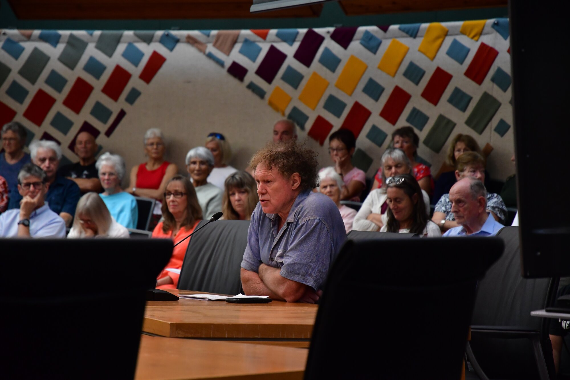  Tarawera resident Fred Stevens at the Rotorua Lakes Council. Photo / Laura Smith