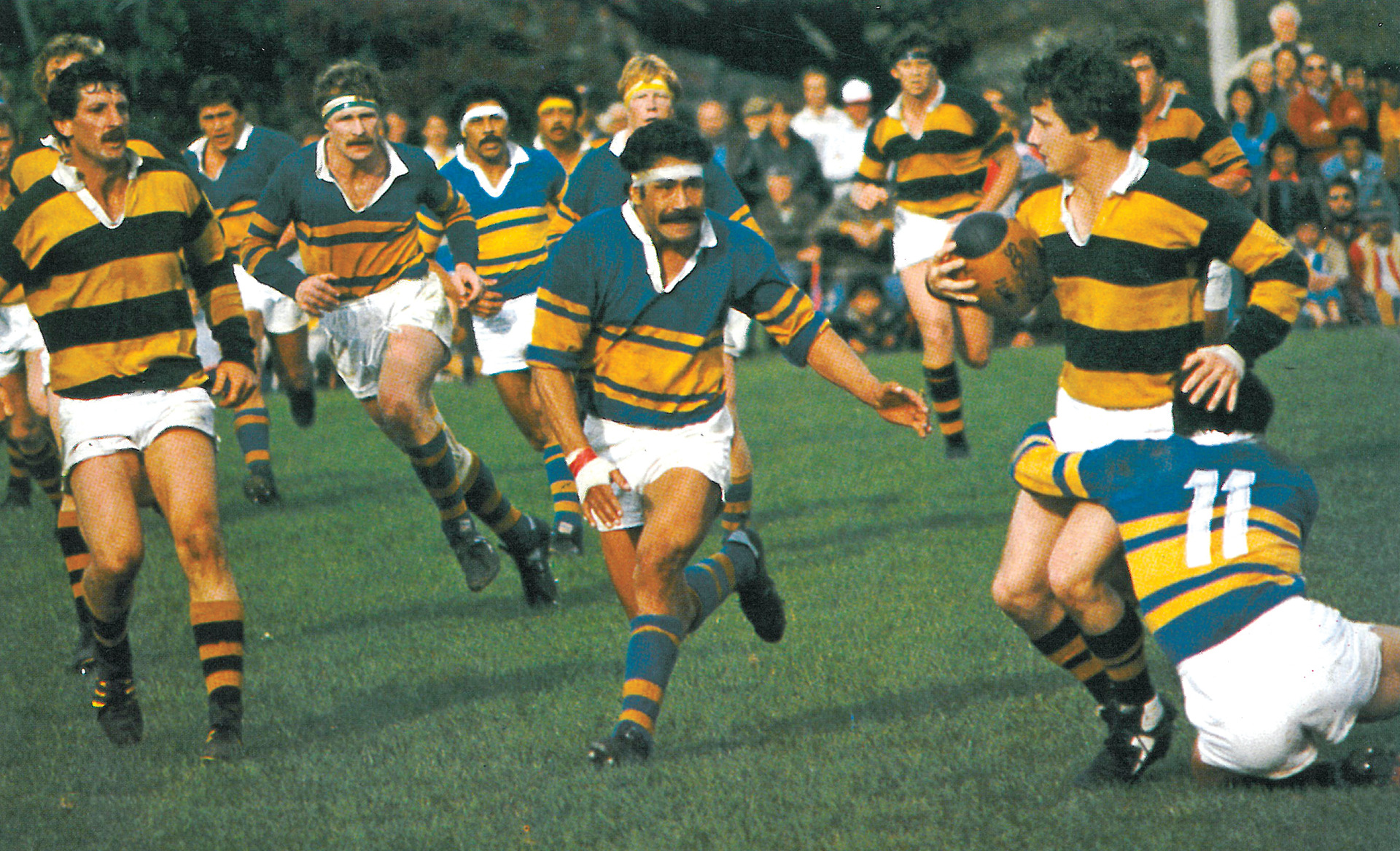 Graham Mourie, on the left, says even loyal fans of his Taranaki province questioned his decision not to play the Springboks. Photo / Bob Tulloch Photography