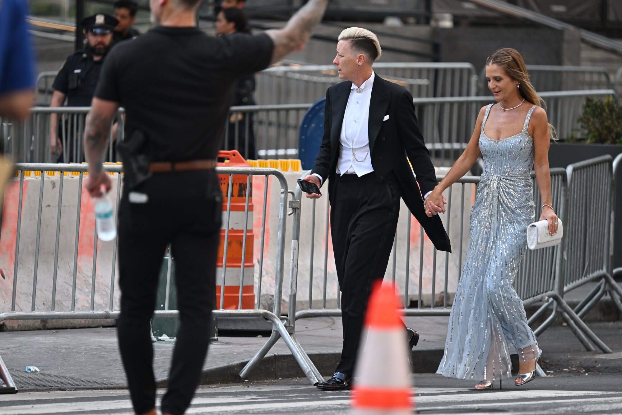 Abby Wambach, an American footaller and Glennon Doyle arrive at Madison Square Garden. Photo / Getty Images