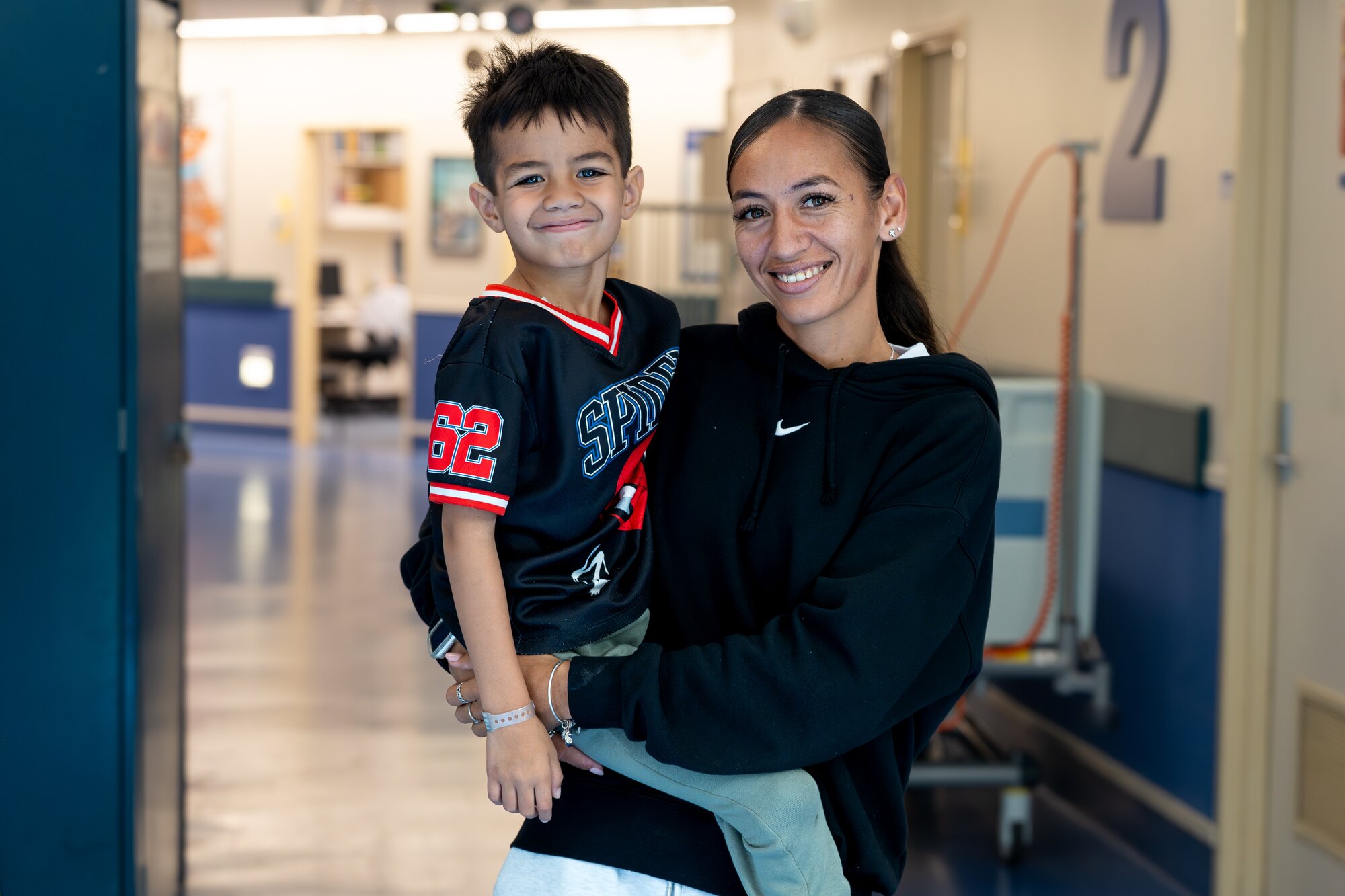 Montoya Fitimase and her son Amias at Kidz First Hospital in South Auckland. Photo / Annaleise Shortland