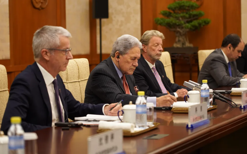 Foreign Minister Winston Peters in Beijing. Photo / New Zealand Embassy in Beijing