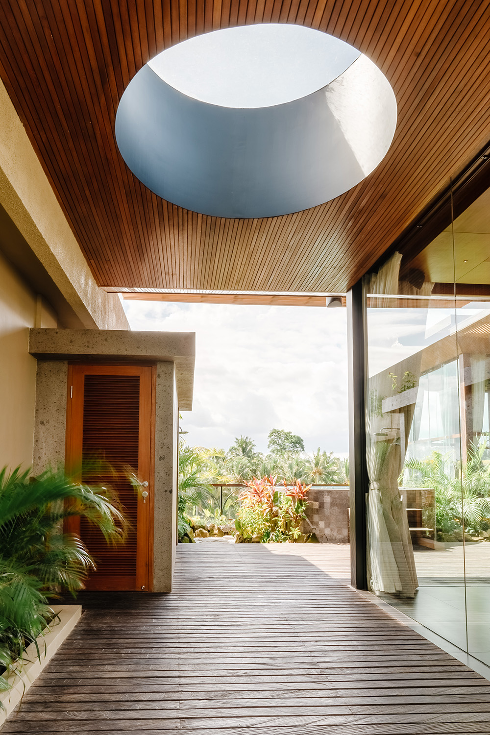 The Sky Suite boasts an impressive, stratospheric skylight.