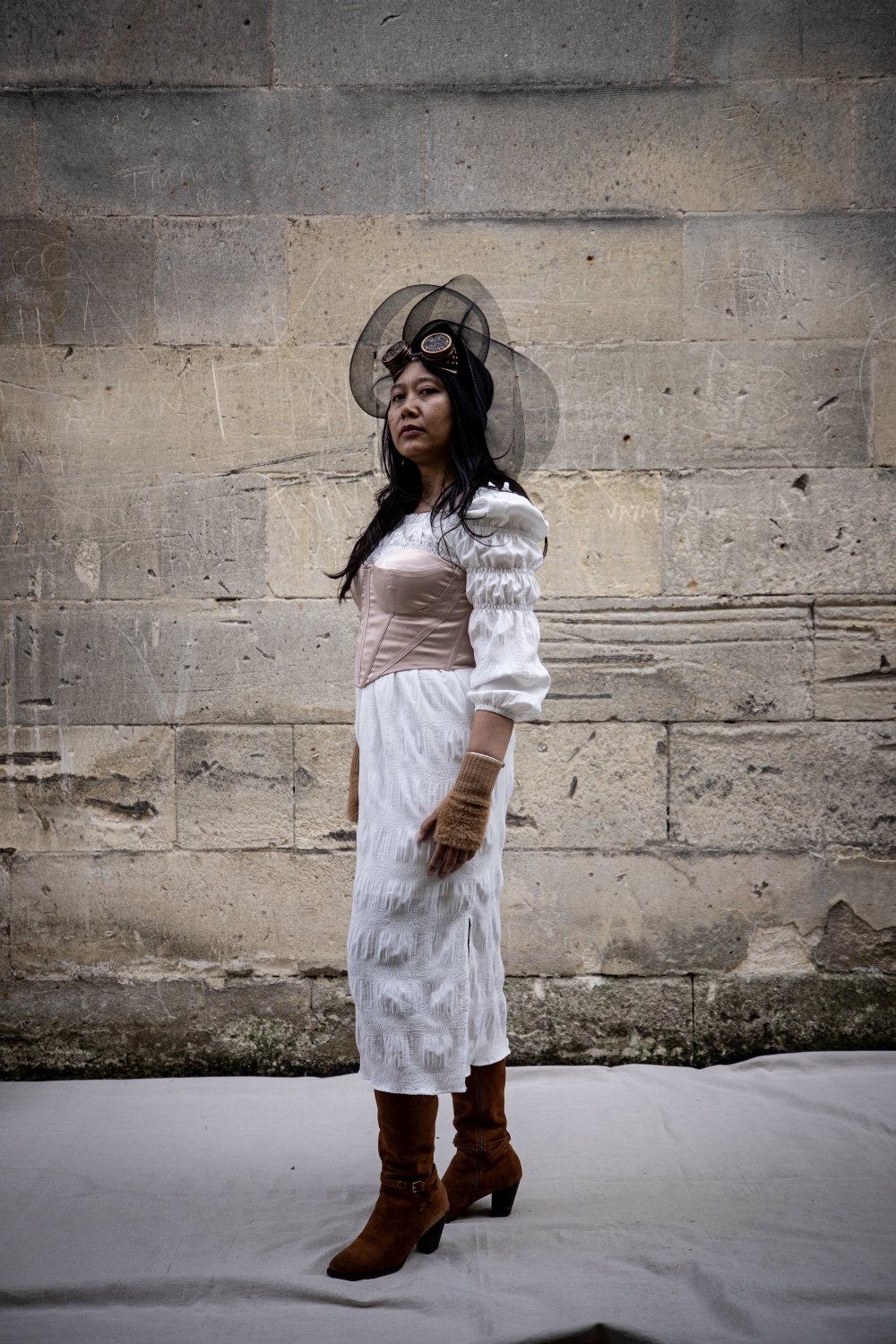 Tussie Ayu attends the Steampunk Festival 2024 in Oamaru. Photo / Dean Purcell