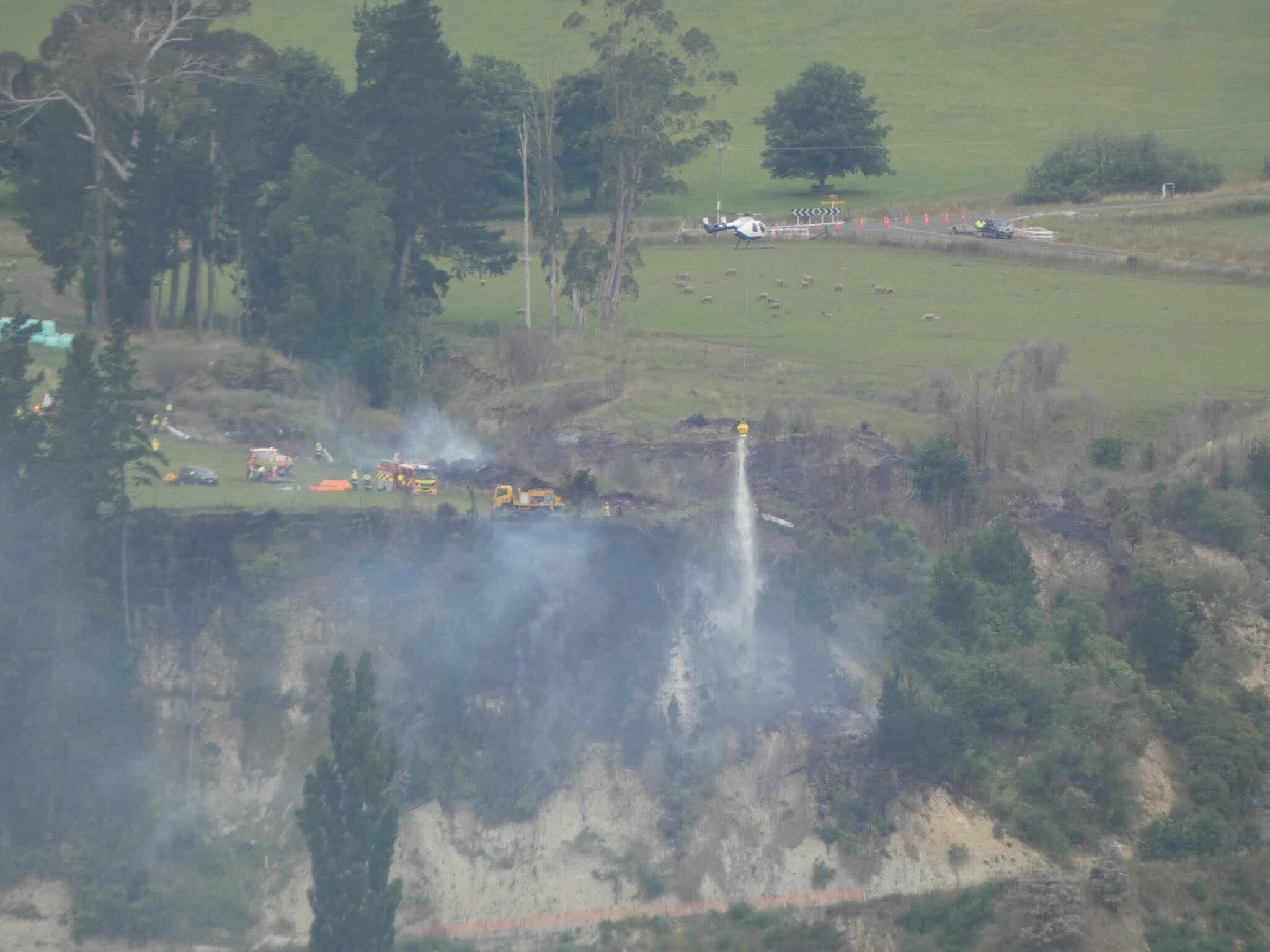 A fire on Saturday in the particularly dry Whanawhana district.