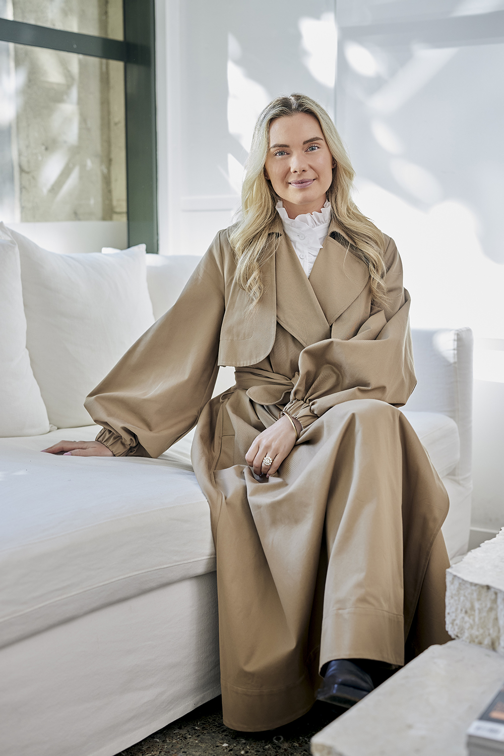 Fashion designer Caitlin Crisp at her Symonds Street workspace. Photo / Babiche Martens