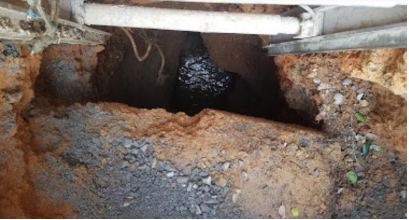 Cavity as first observed, 6 December 2019. Photo / Wellington Water.