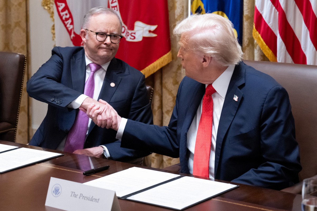 Anthony Albanese and Donald Trump have signed a deal on critical minerals and submarines. Photo / Saul Loeb, AFP