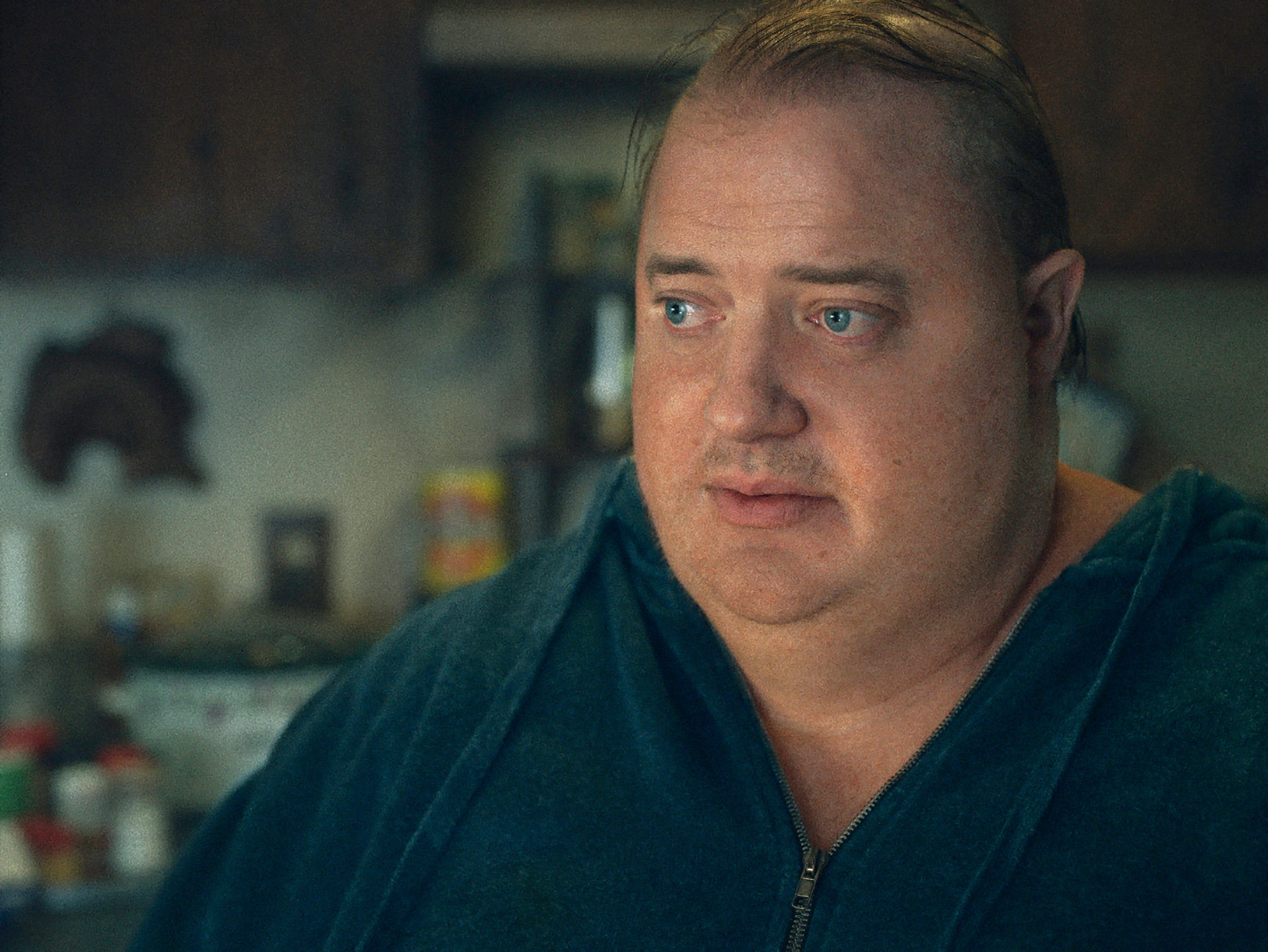 Brendan Fraser in a scene from The Whale. Photo / AP