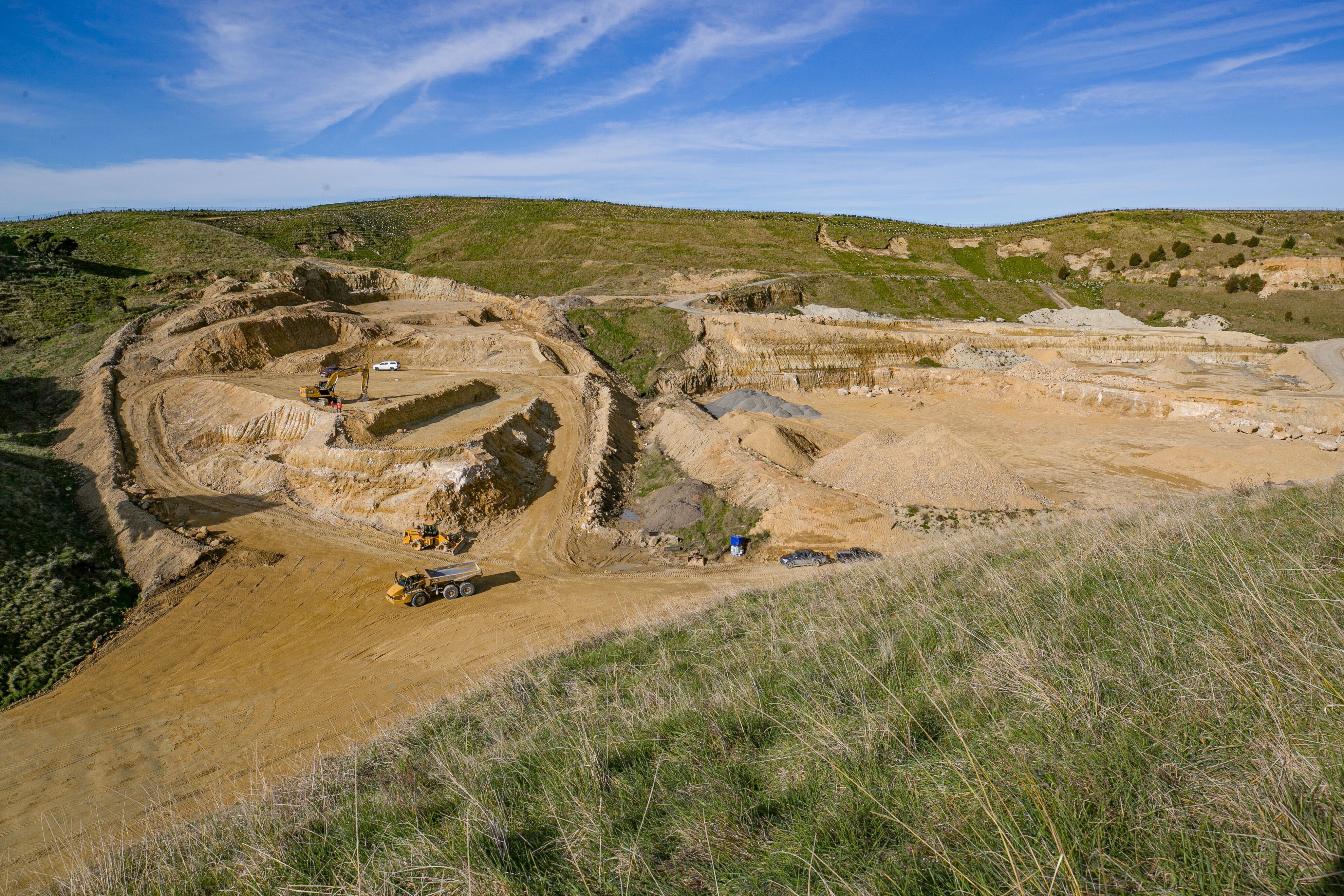 Work is under way on the new Area B site, which will take rubbish for the next 30 years for Hastings and Napier. Photo / Warren Buckland