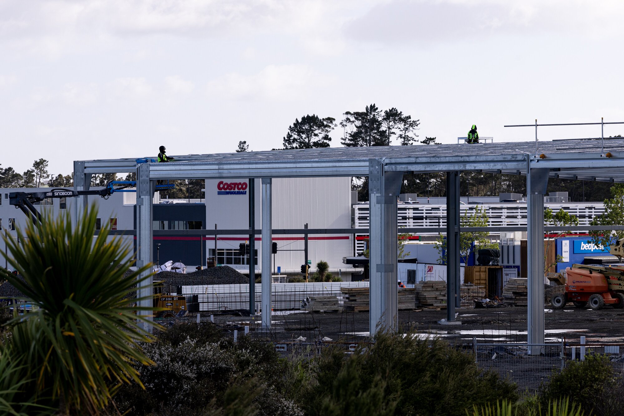 Looking towards Costco - new retail hub rising on Maki St, Westgate. Photo / Dean Purcell