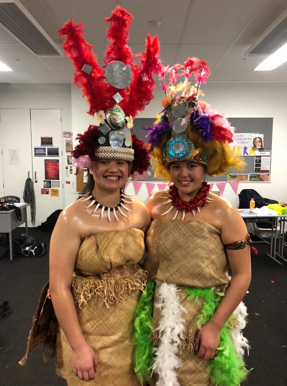 L-R: Allyssa Verna-Pula pictured with friend Sophie Magasiva, in their St Mary's College days. Photo / Supplied