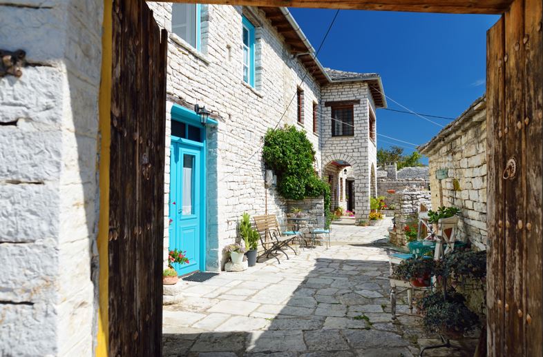 Traditional stone-made buildings of Monodendri village in the Zagoria area of north-western Greece. Photo / Getty Images