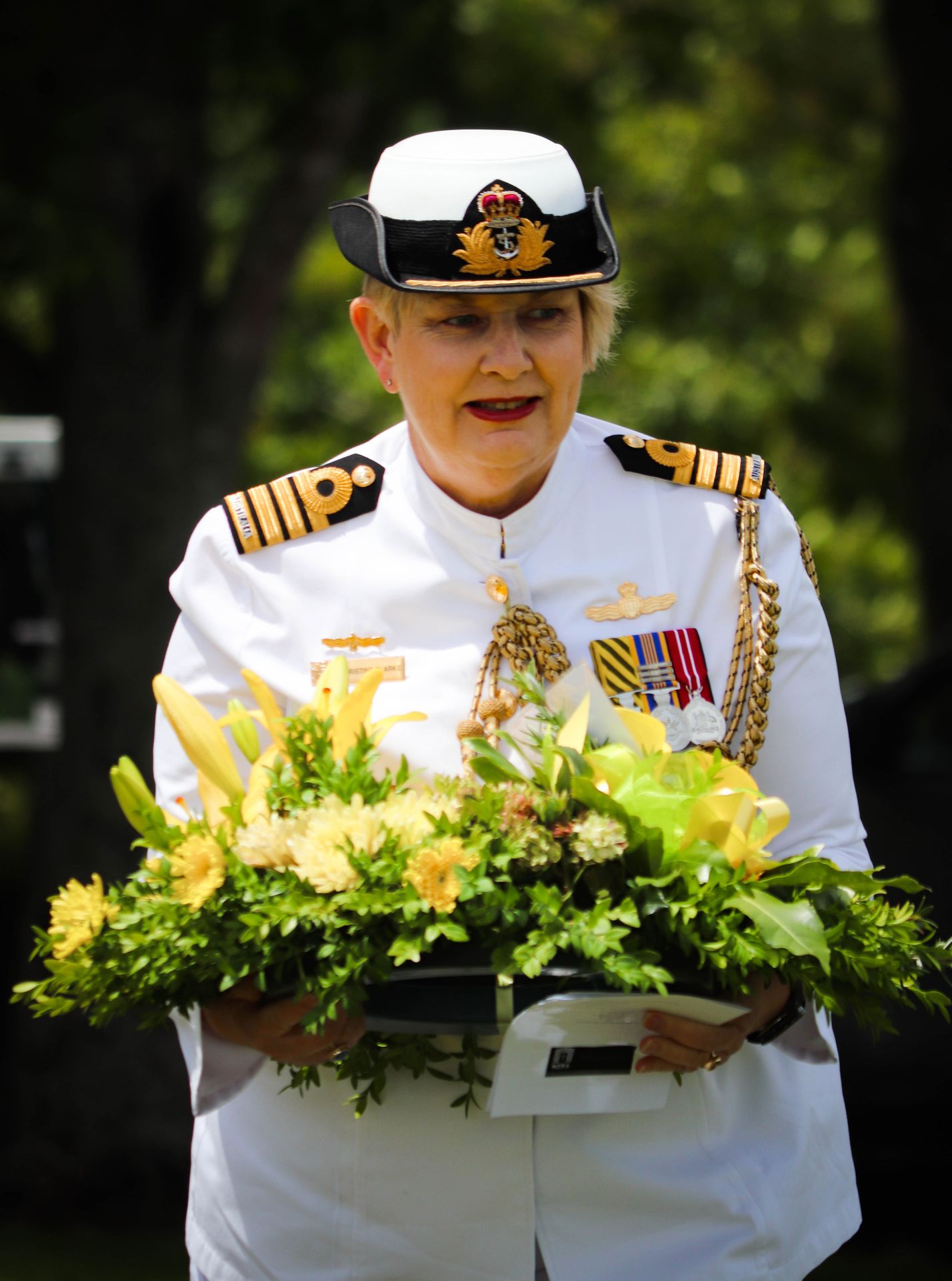 The wreath in remembrance of Private Albert Rainbow. Photo / Emma James Photography