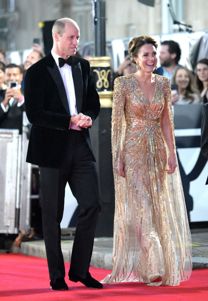 Kate Middleton wore a custom Jenny Packham embellished Margot gown. Photo / Getty Images