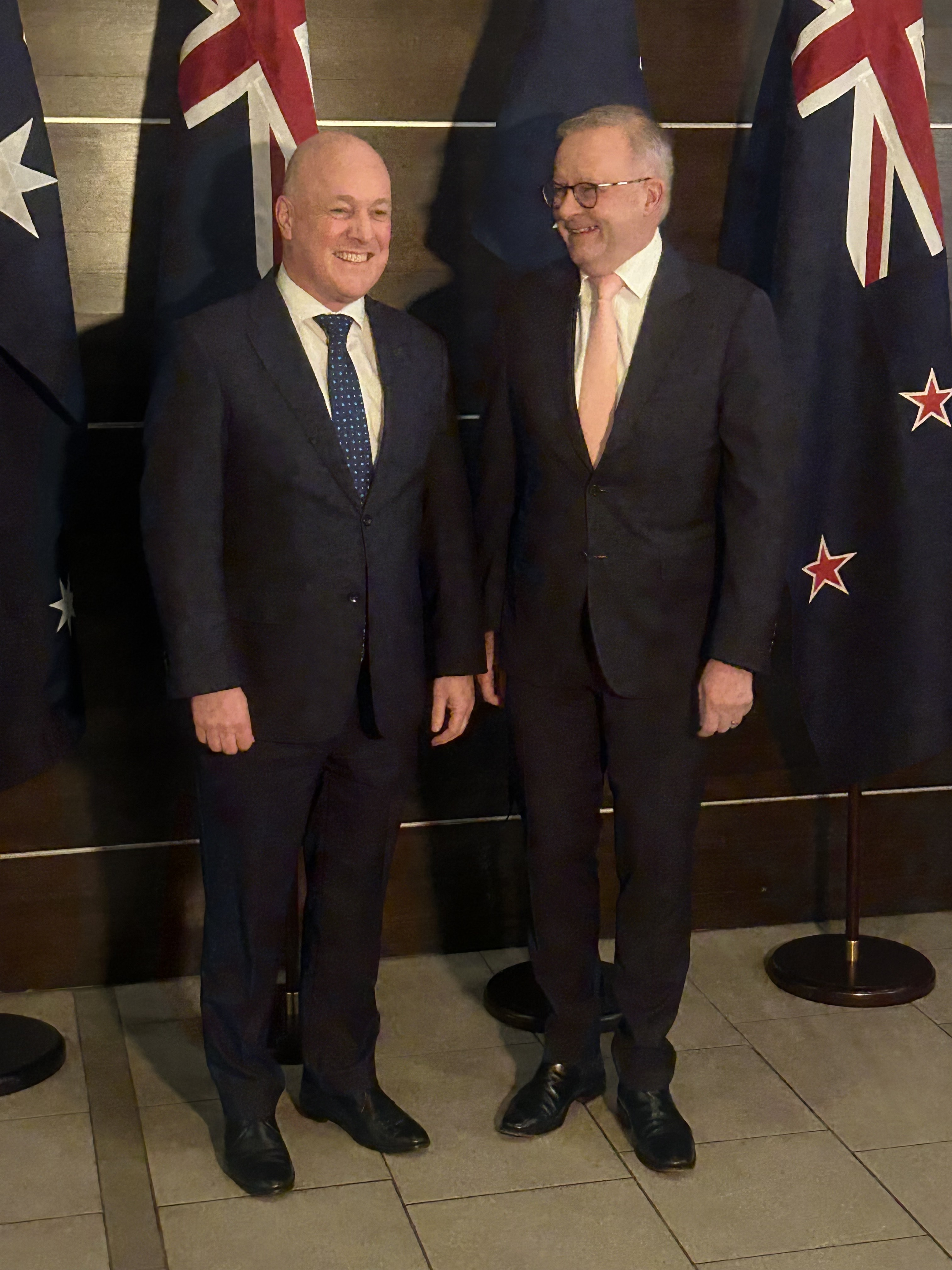 PM Christopher Luxon and Aus PM Anthony Albanese meeting in Noosa, QLD. Photo / Adam Pearse