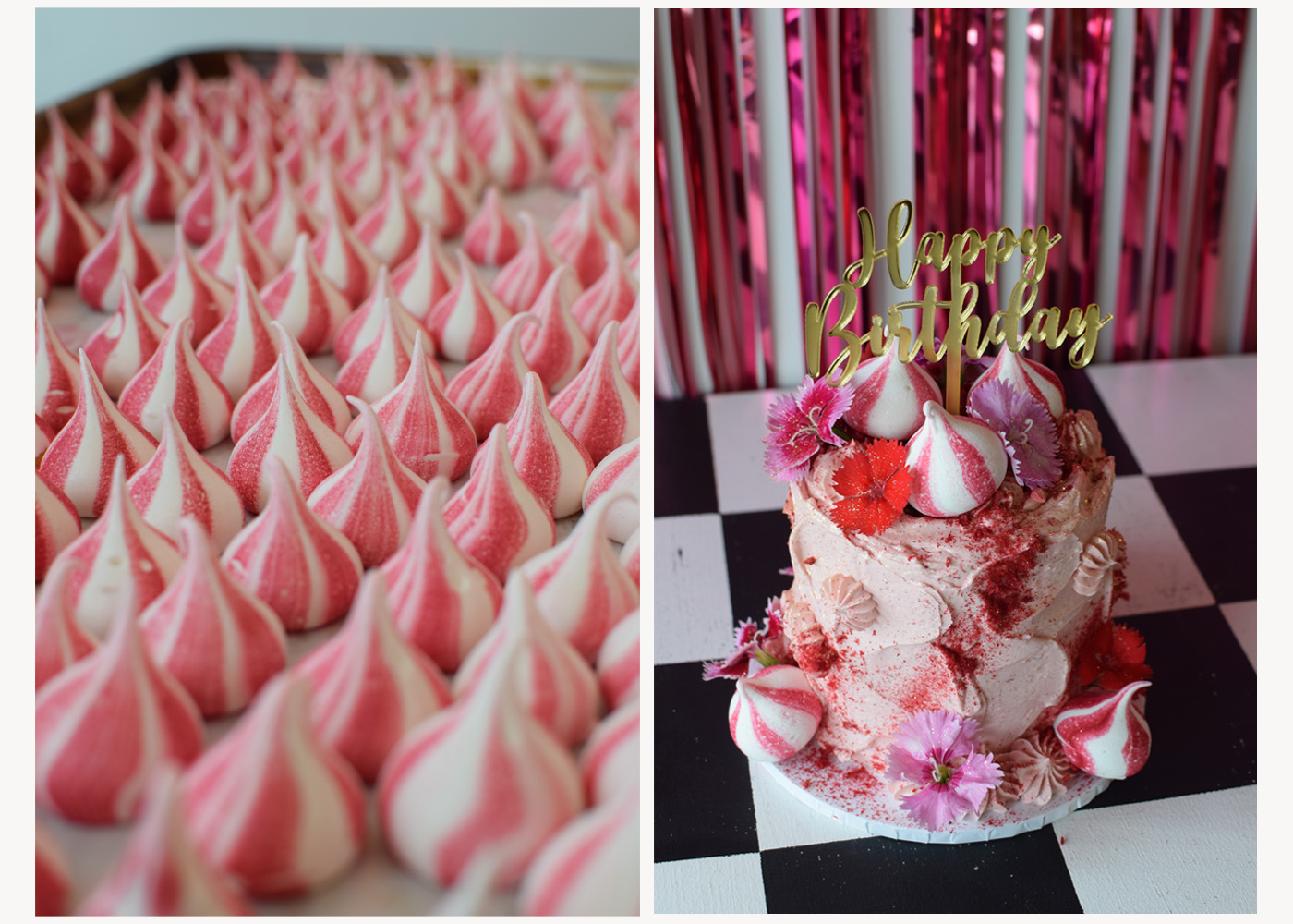 Meringues, made from aquafaba (the liquid of cooked chickpeas).