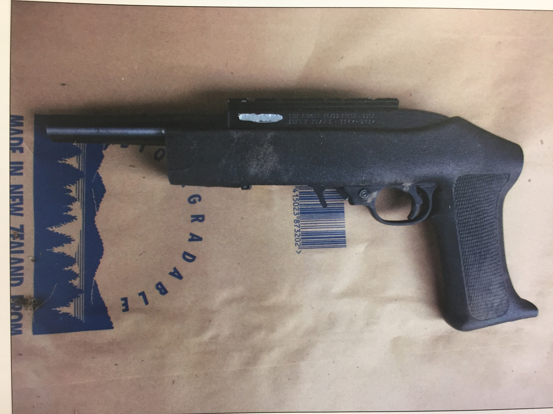 One of the firearms used by Viliami Taani in an execution killing of Epalahame Tu'uheava and the attempted murder of his wife Yolanda (Mele) Tu'uheava. Photo / Supplied