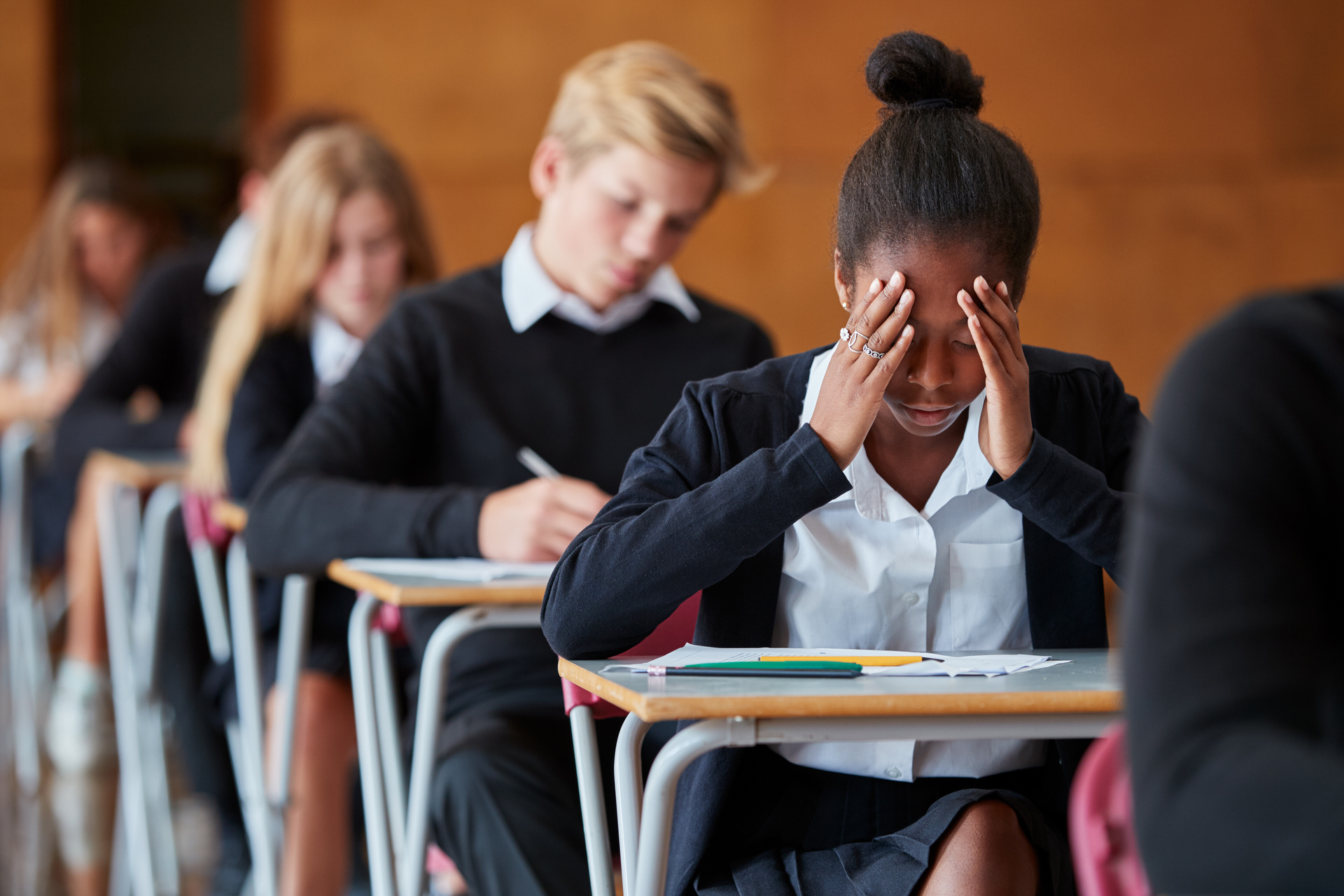 Pressure can manifest in various forms, like academic stress, performance anxiety and fear of failure. Photo / 123RF
