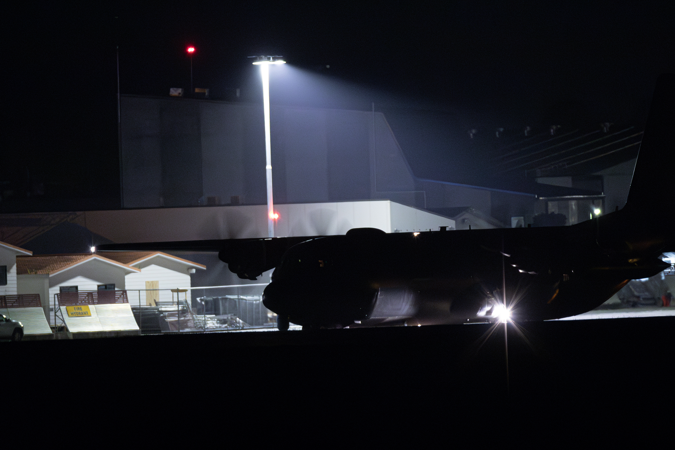 HMNZS Manawanui crew returned to New Zealand last night aboard RNZAF C-130J. Photo / Hayden Woodward.
