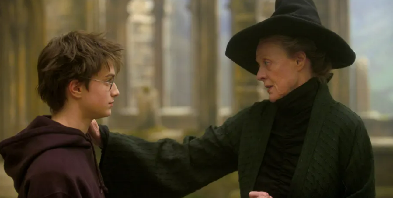 Daniel Radcliffe and Maggie Smith in Harry Potter. Photo / Warner Bros.