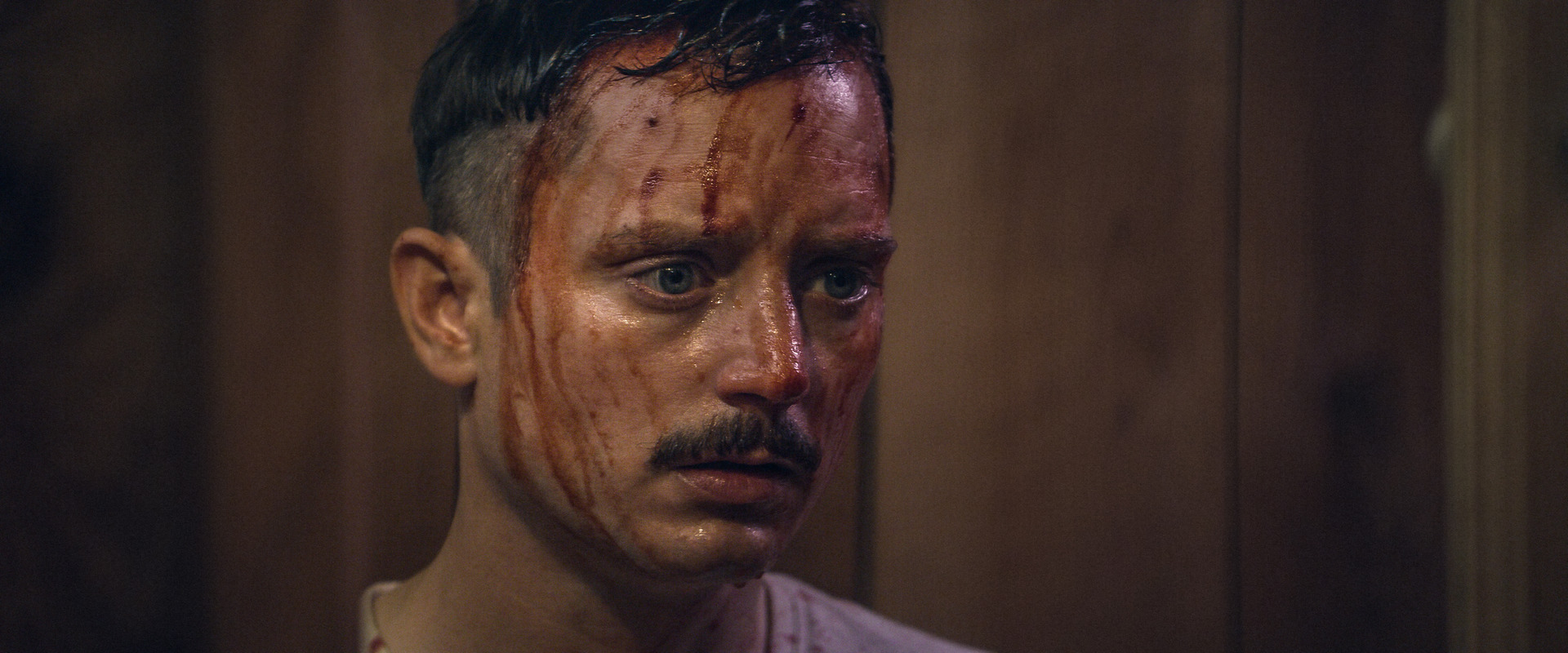 Come to Daddy sees Elijah Wood play Norval, a privileged Beverly Hills hipster. Photo / Supplied.