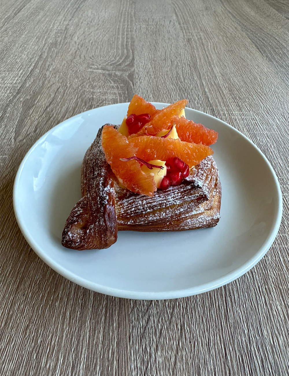Knead On Benson's seasonal blood orange and pomegranate danish.