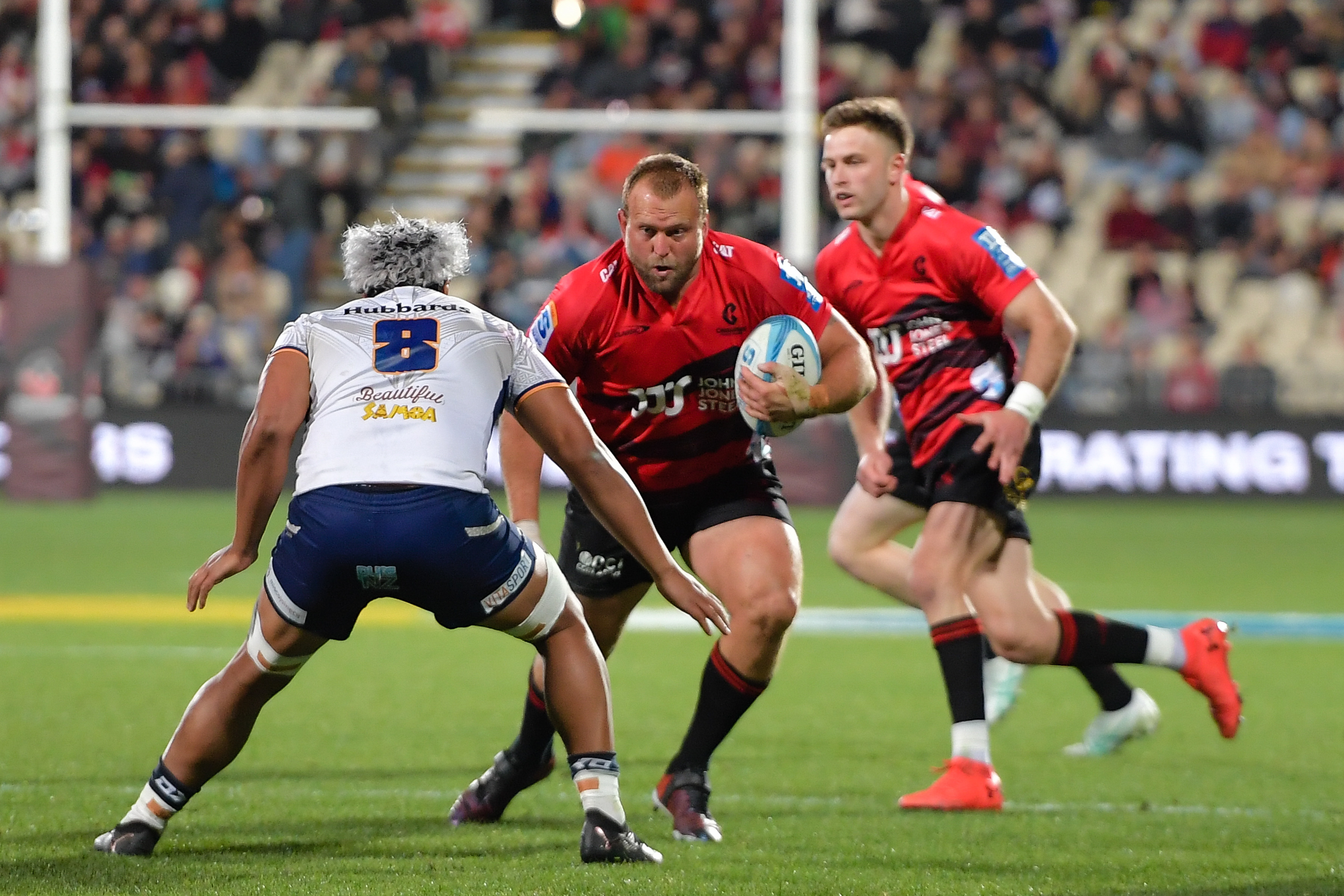 Joe Moody in potentially his final game for the Crusaders. Photo / Photosport