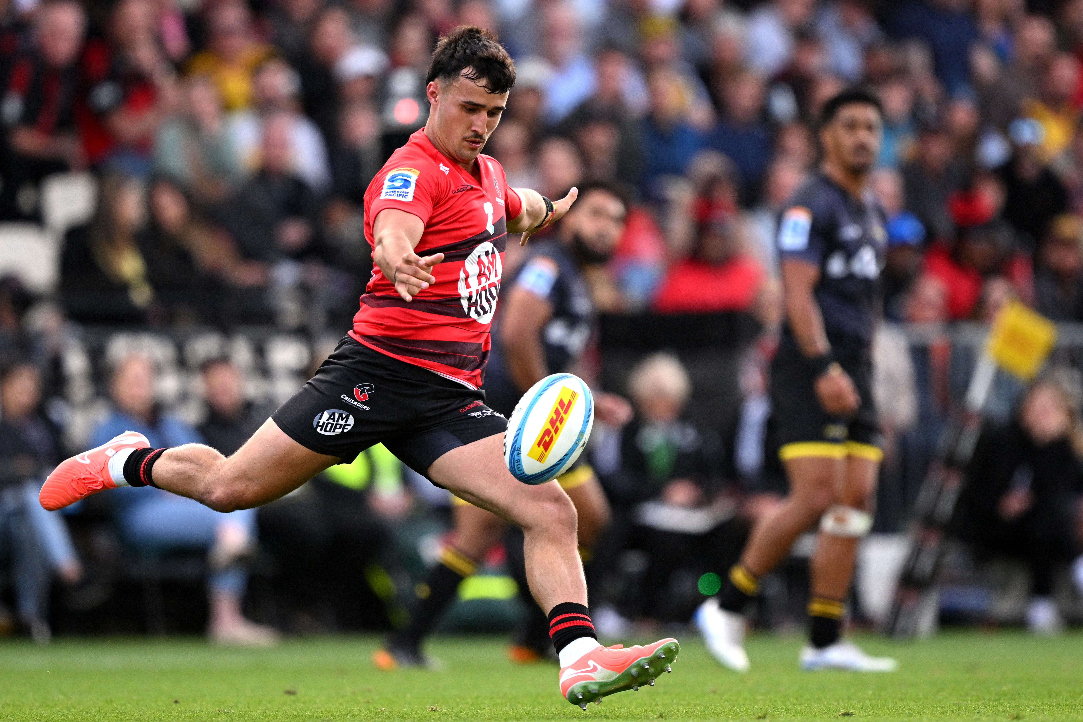 Taha Kemara has won the right to start in the 10 jersey for the Crusaders in the first two rounds of Super Rugby. Photo / Getty Images