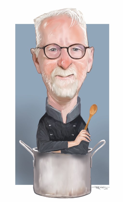 Tony Astle as depicted by Rod Emmerson.