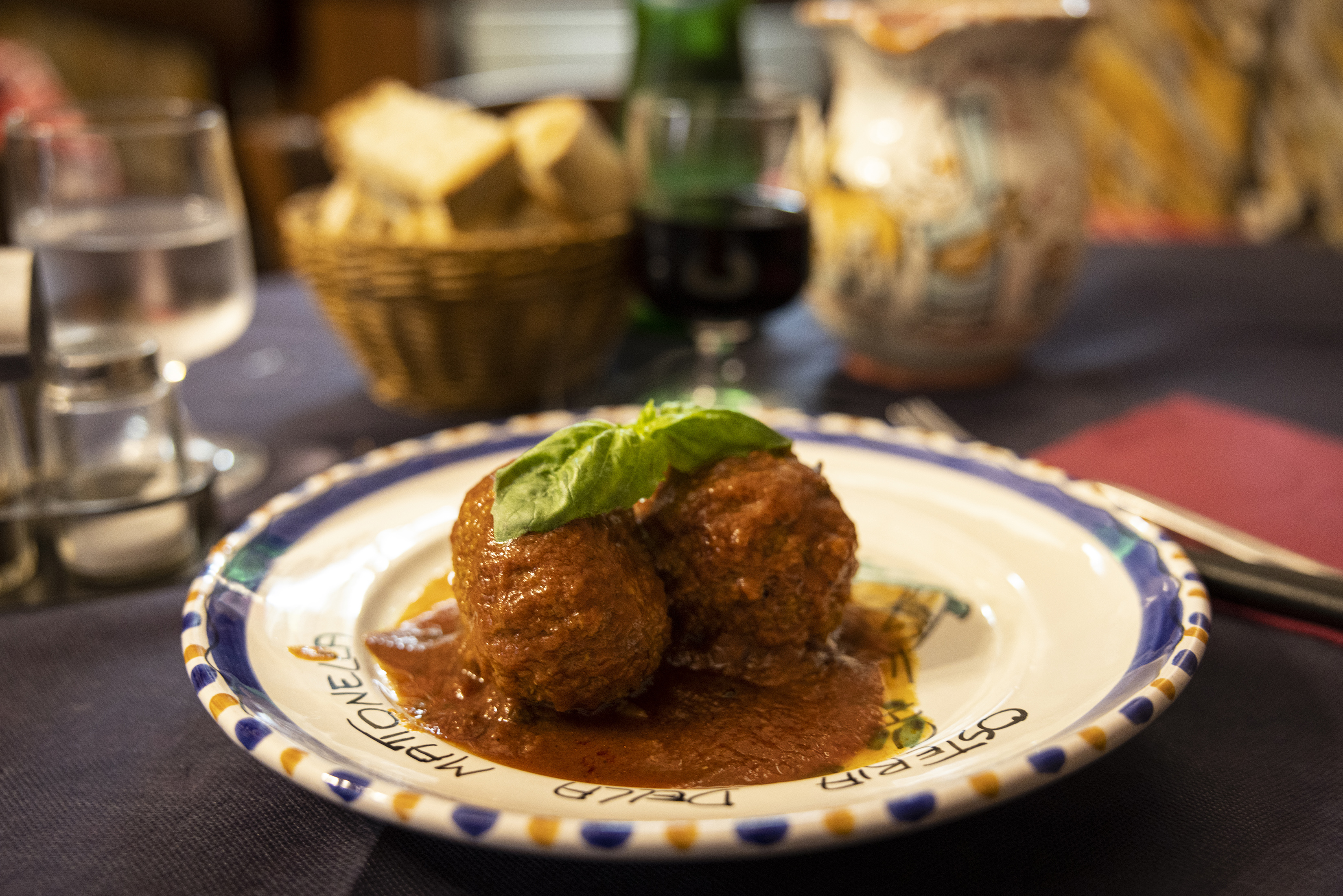 Meatballs with ragu sauce are served at the family-run Osteria della Mattonella in the Quartieri Spagnoli neighbourhood in Naples. Photo / Roberto Salomone, The New York Times