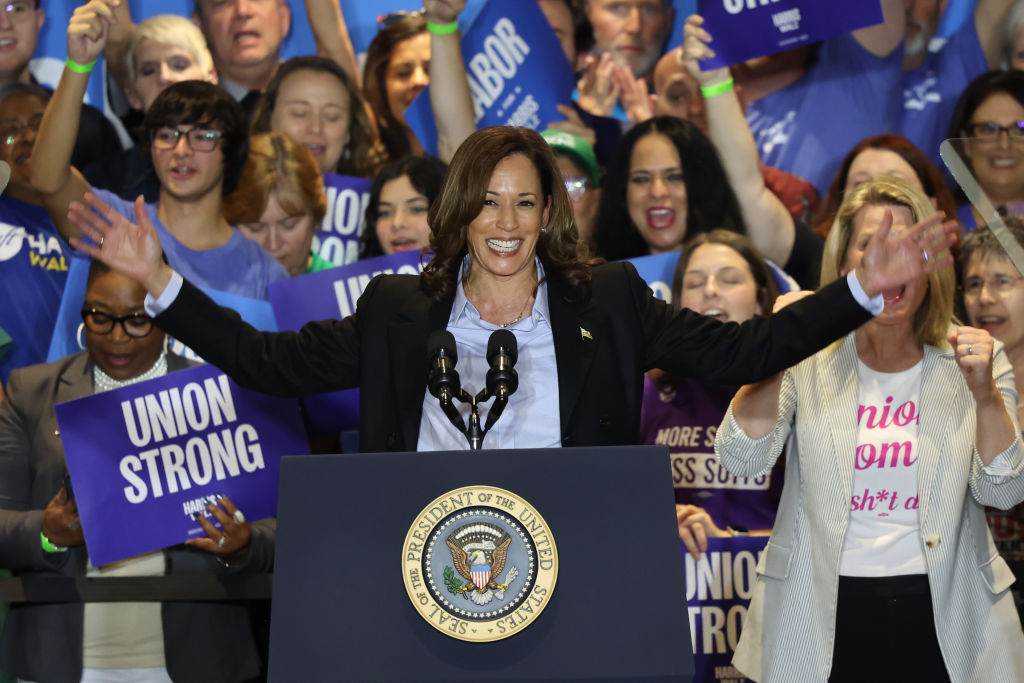 Kamala Harris on the campagn trail in Pittsburgh, Pennsylvania. Photo / Getty Images