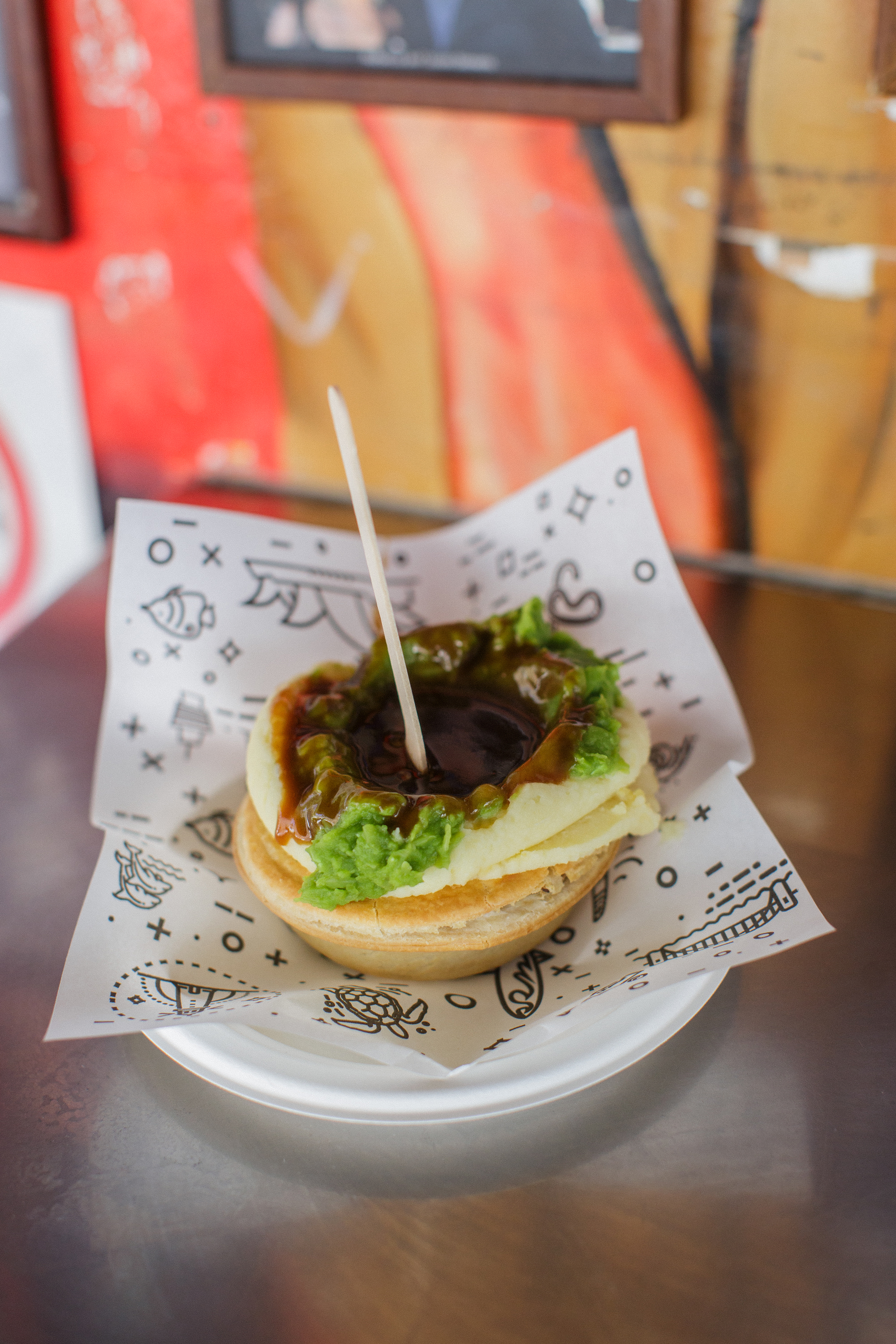 Kidman recommends Harry’s signature dish, the Tiger Pie, a flaky crust full of minced beef and topped with mashed potatoes, mashed peas and gravy. Photo / Rachel Kara Ashton, The New York Times