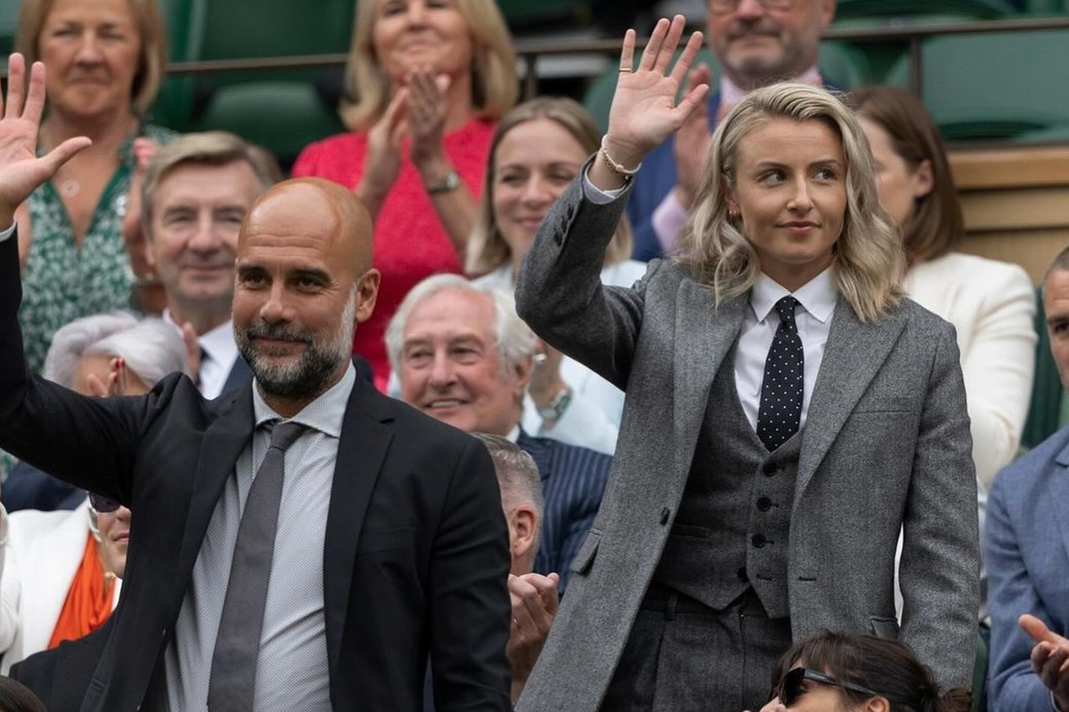 Leah Williamson and her father David attend Wimbledon. Photo / @Leah Williamsonn
