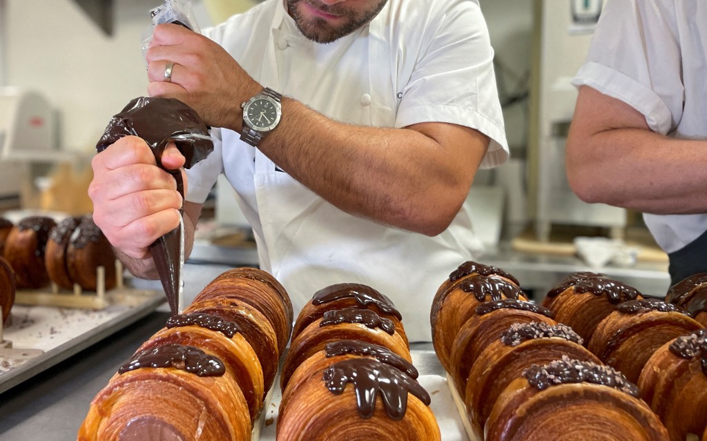 A mix of croissant and bombolone, an Italian pastry, that went viral in 2022. Photo / Supplied