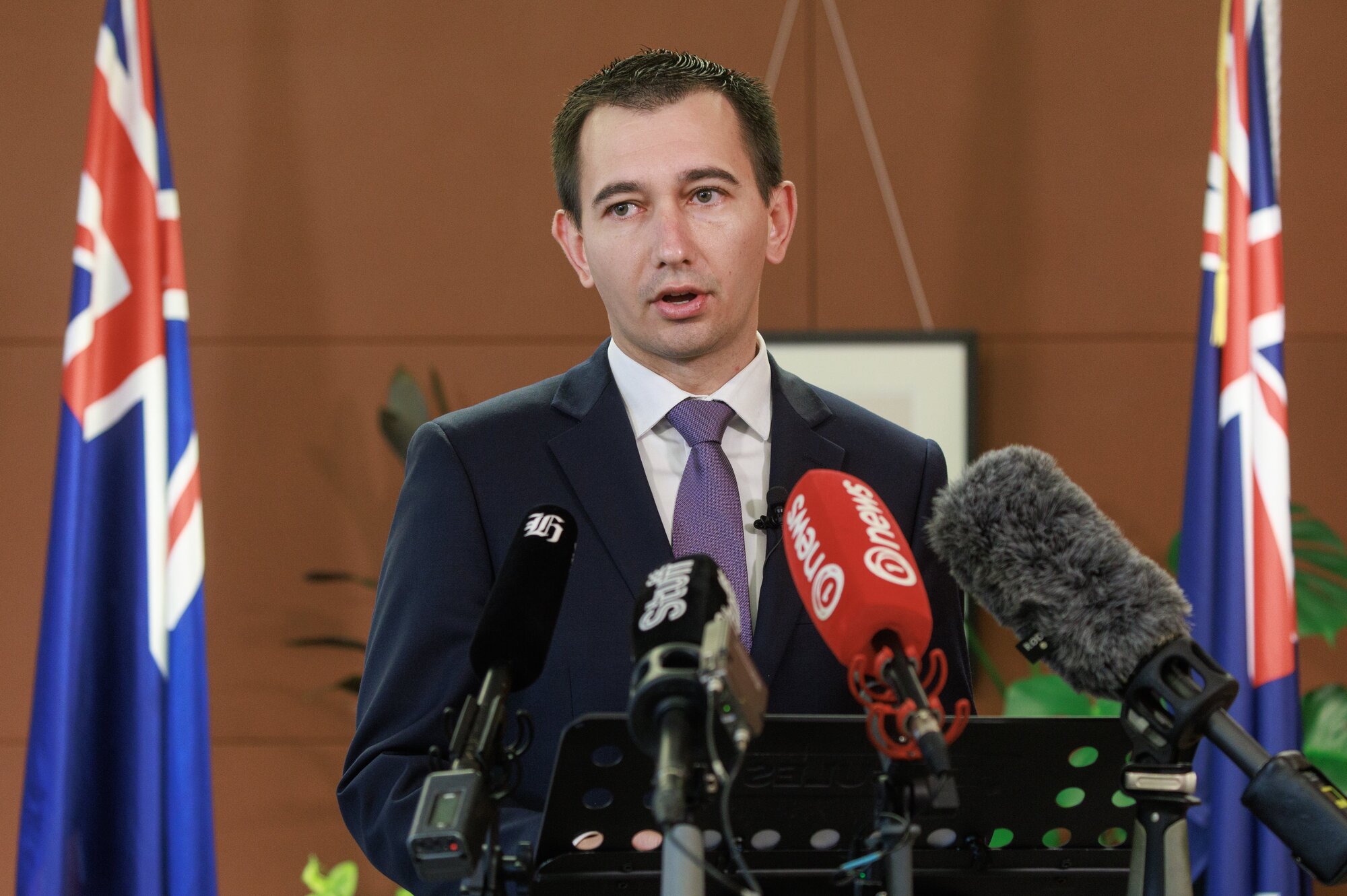 Health Minister Simeon Brown, pictured at the release of the Royal Commission of Inquiry report into New Zealand's Covid-19 response at Parliament. Photo / Mark Mitchell