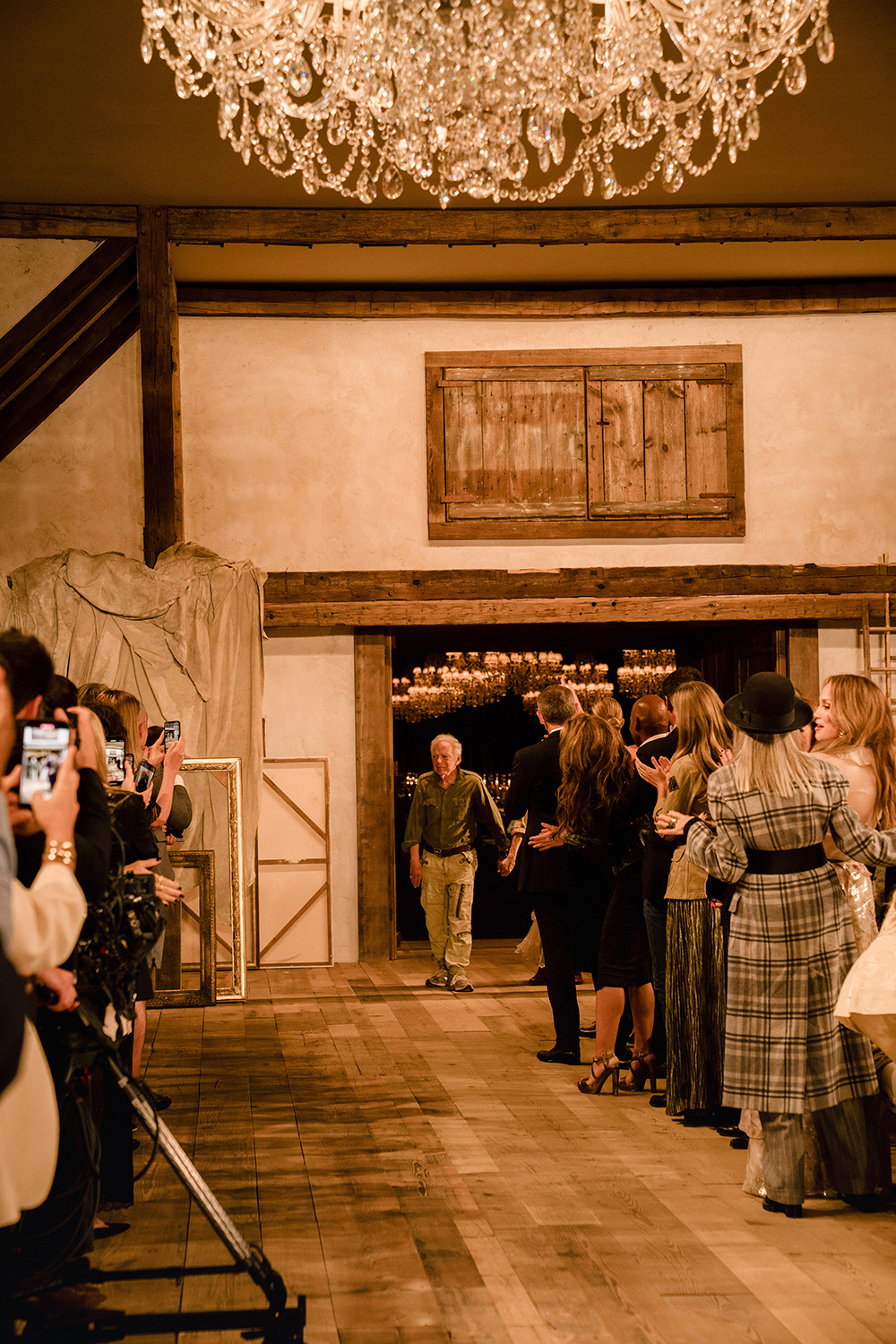 Ralph Lauren walks out to the runway during the Ralph Lauren fashion show in New York. Photo / Jane Kim, The New York Times