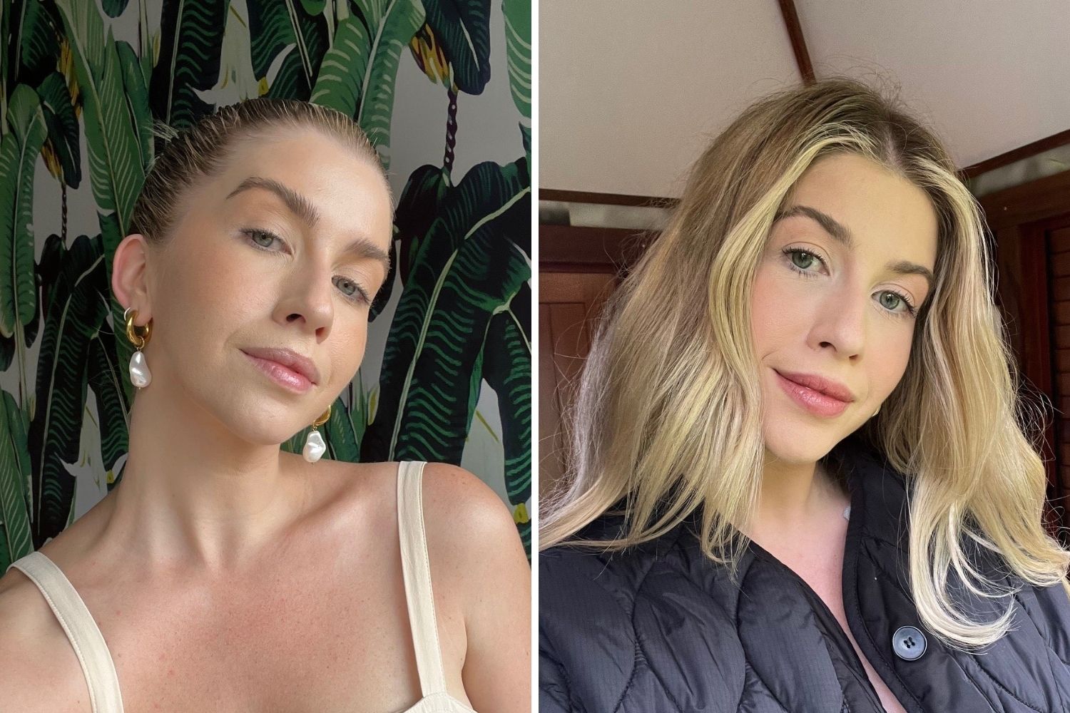 Before (left) and after (right) Ash's lip tint tattoo. Photos / Ash Cometti