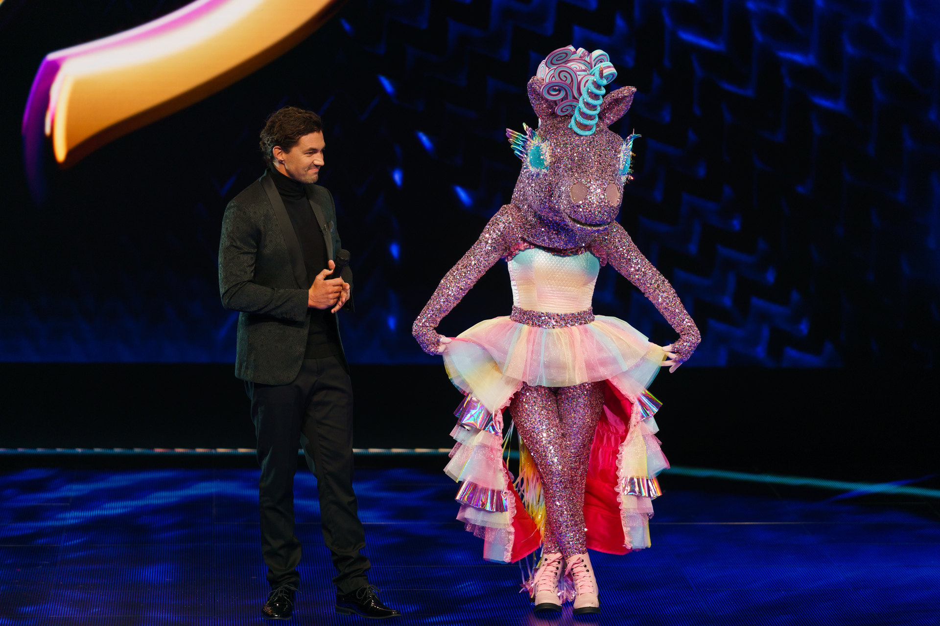 Bedazzled Unicorn blows the audience away with her performance. Photo / Warner Brothers Discovery