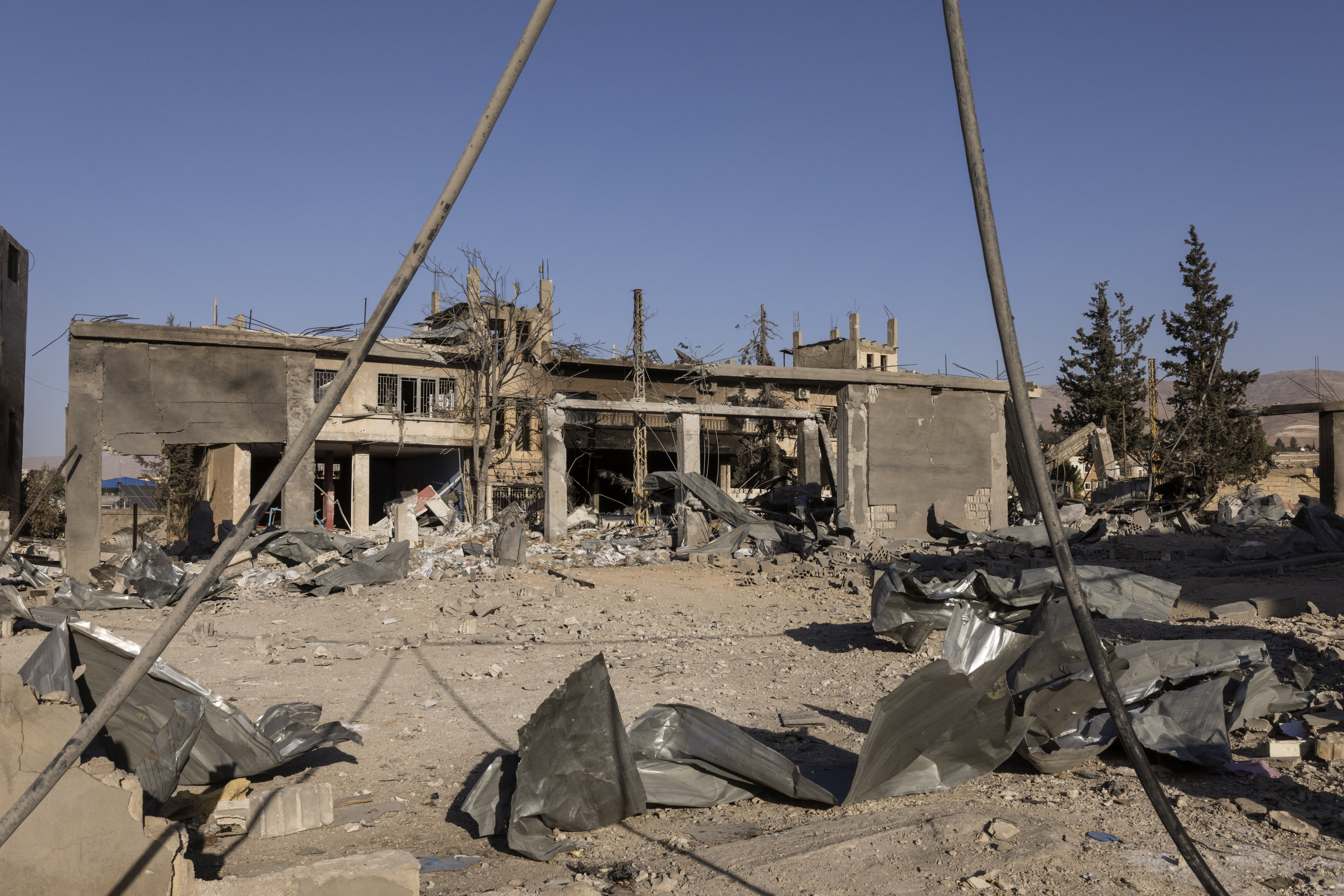 This picture shows a building hit by Israeli air strikes in Baalbek, in Lebanon's eastern Bekaa Valley, on October 9, 2024 amid the ongoing war between Israel and Hezbollah. Photo / AFP
