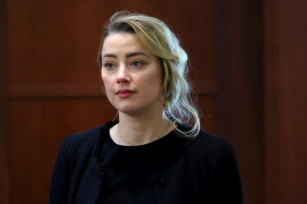 Actor Amber Heard in the courtroom at the Fairfax County Circuit Court. Photo / AP